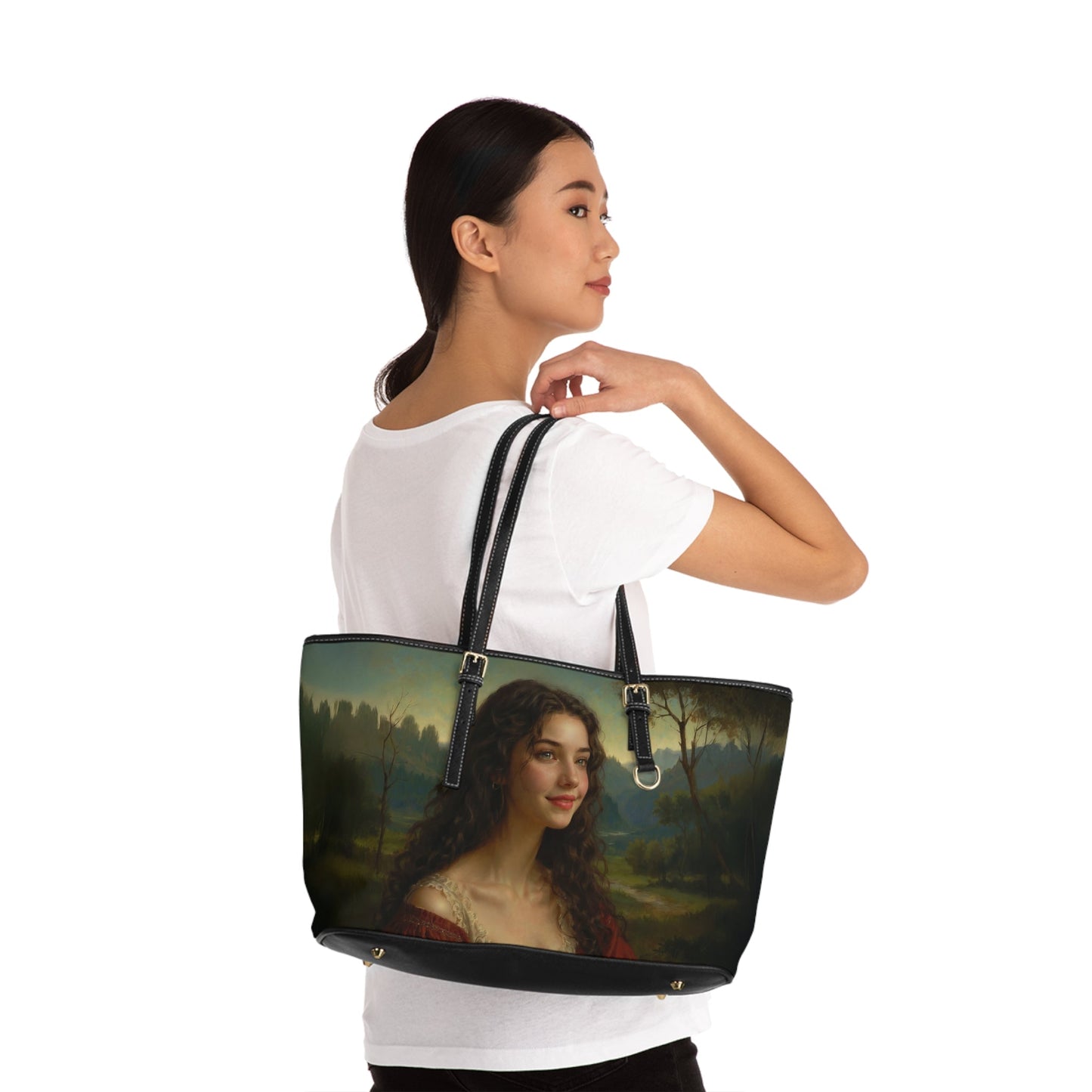 Shoulder Bag - Renaissance Style Mysterious Woman Painting - Bags