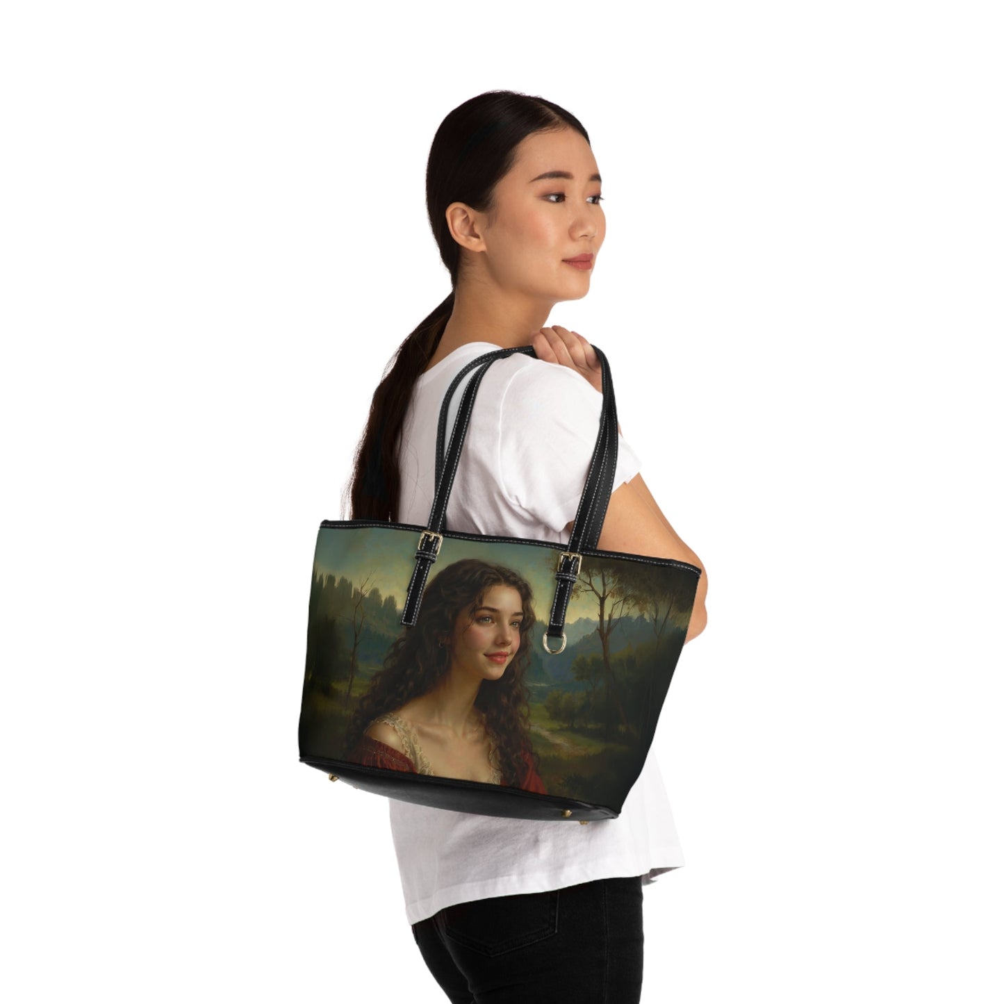 Shoulder Bag - Renaissance Style Mysterious Woman Painting - Bags