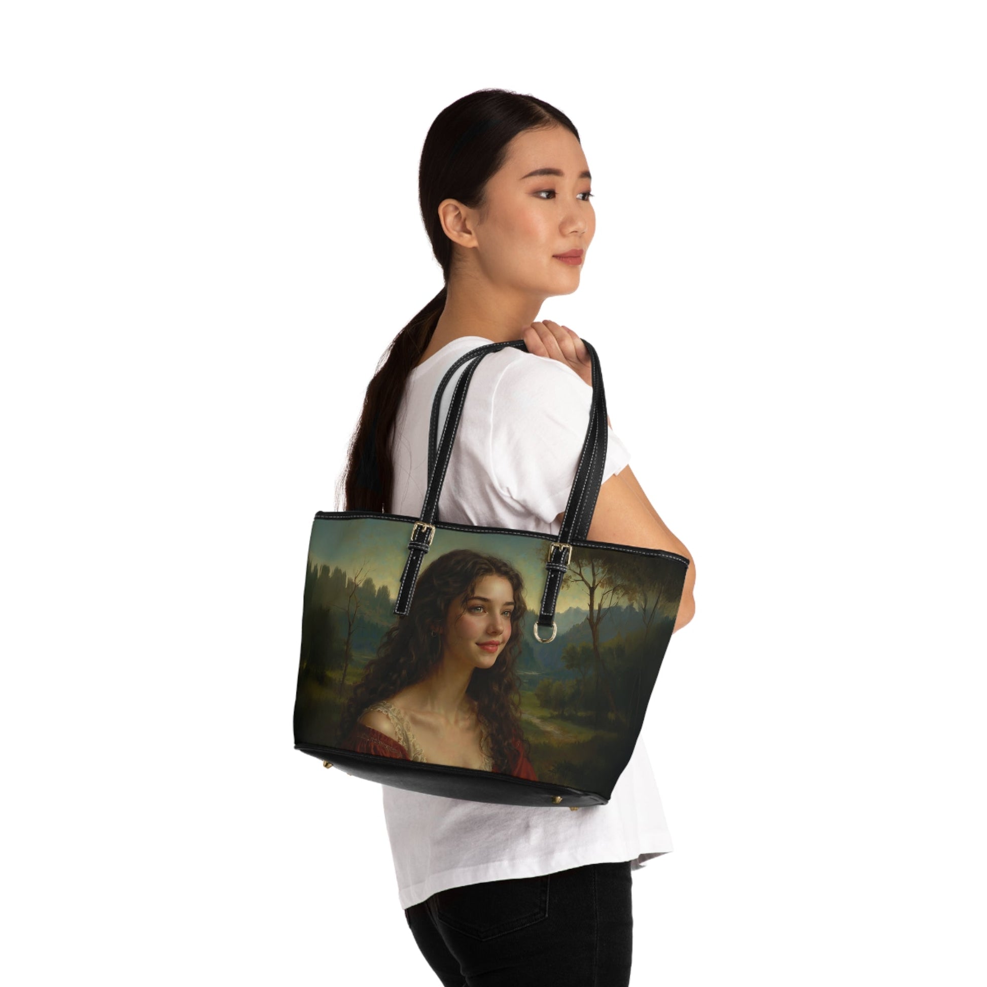 Shoulder Bag - Renaissance Style Mysterious Woman Painting - Bags