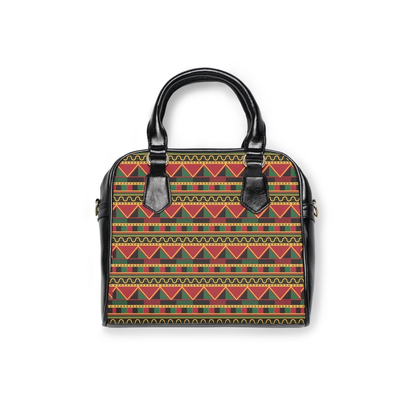 Shoulder Handbag - Aztec Vibes - 9.45’’ x 8.27’’ / Black - Bags
