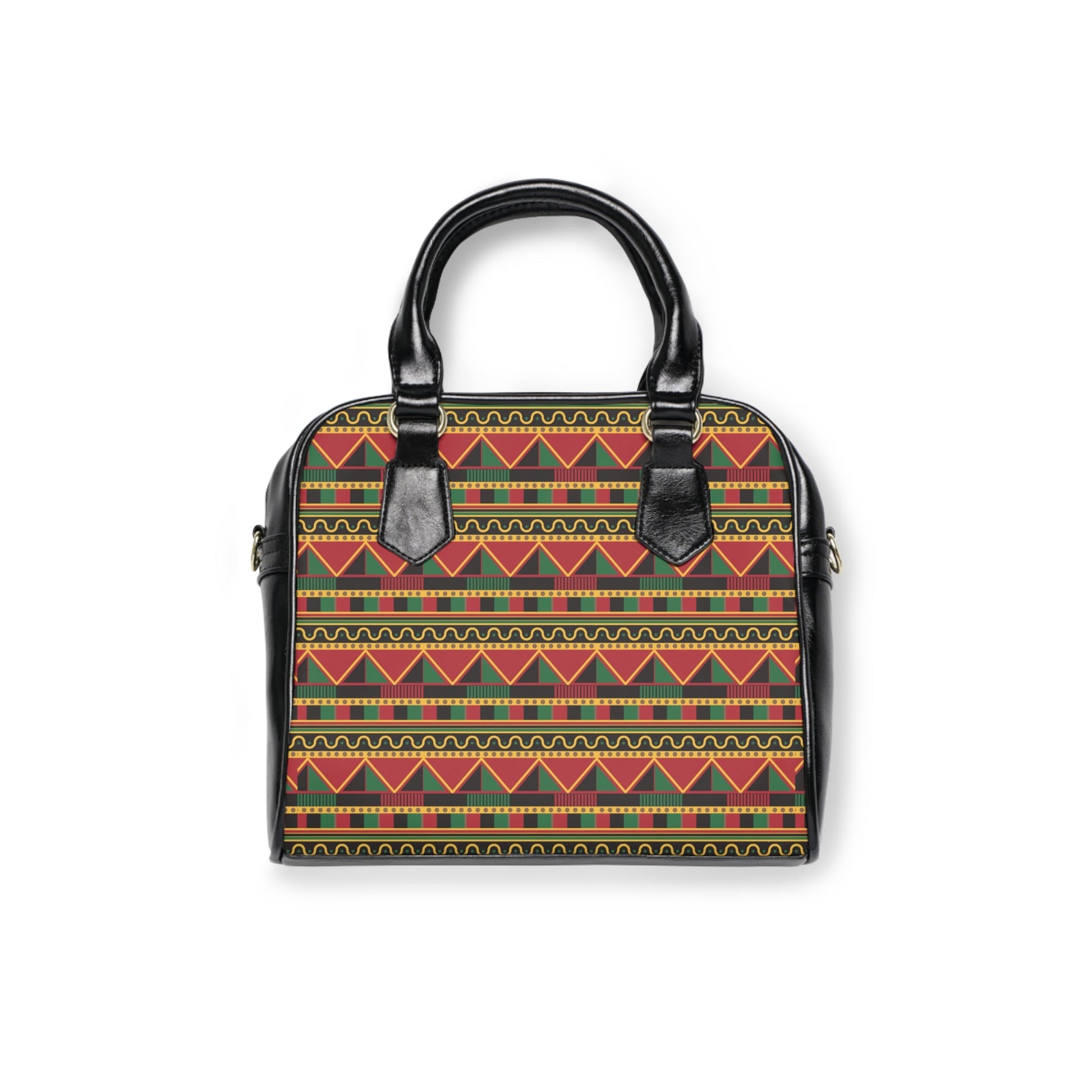 Shoulder Handbag - Aztec Vibes - 9.45’’ x 8.27’’ / Black - Bags