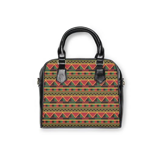 Shoulder Handbag - Aztec Vibes - 9.45’’ x 8.27’’ / Black - Bags