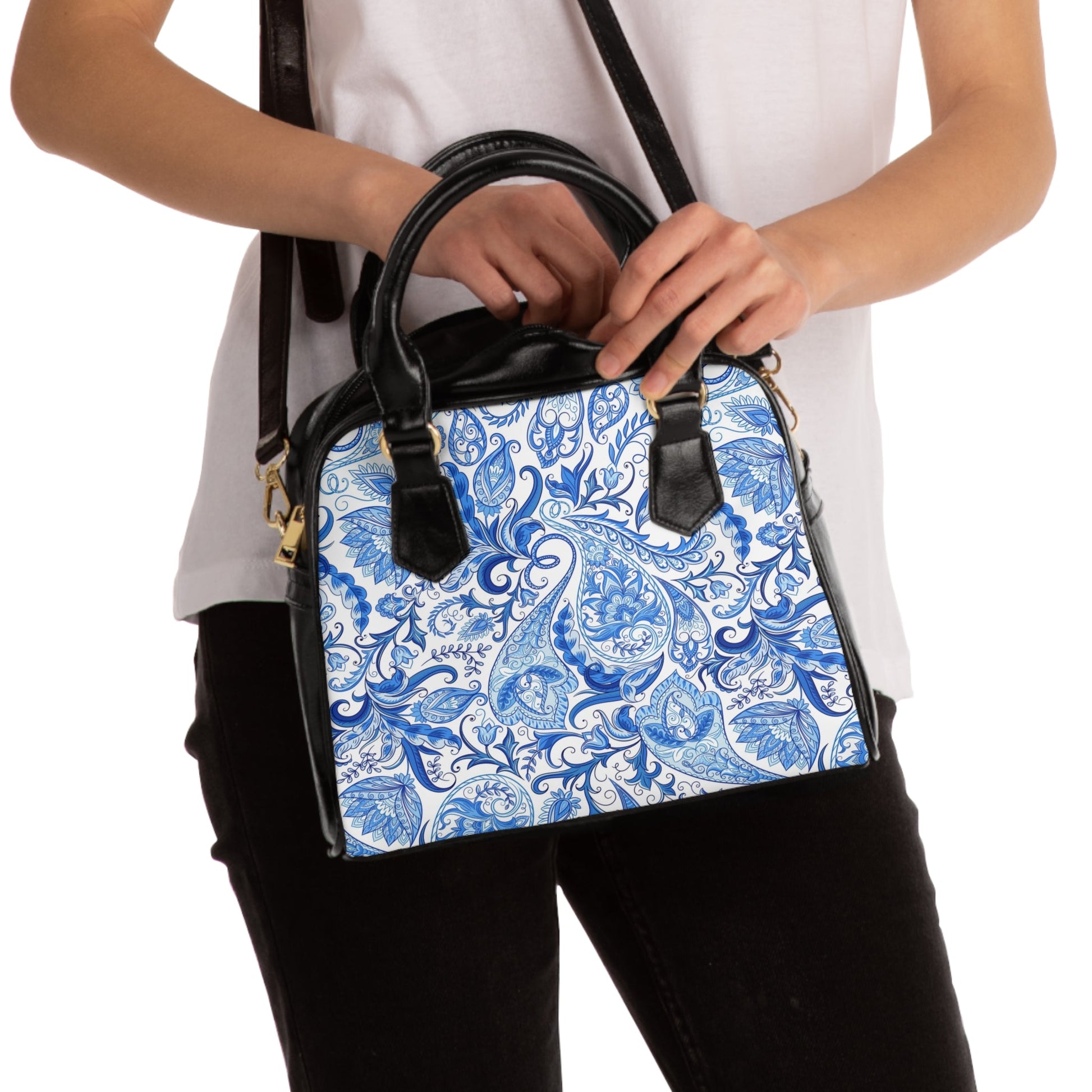 Shoulder Handbag - Blueprint - 9.45’’ x 8.27’’ / Black - Bags