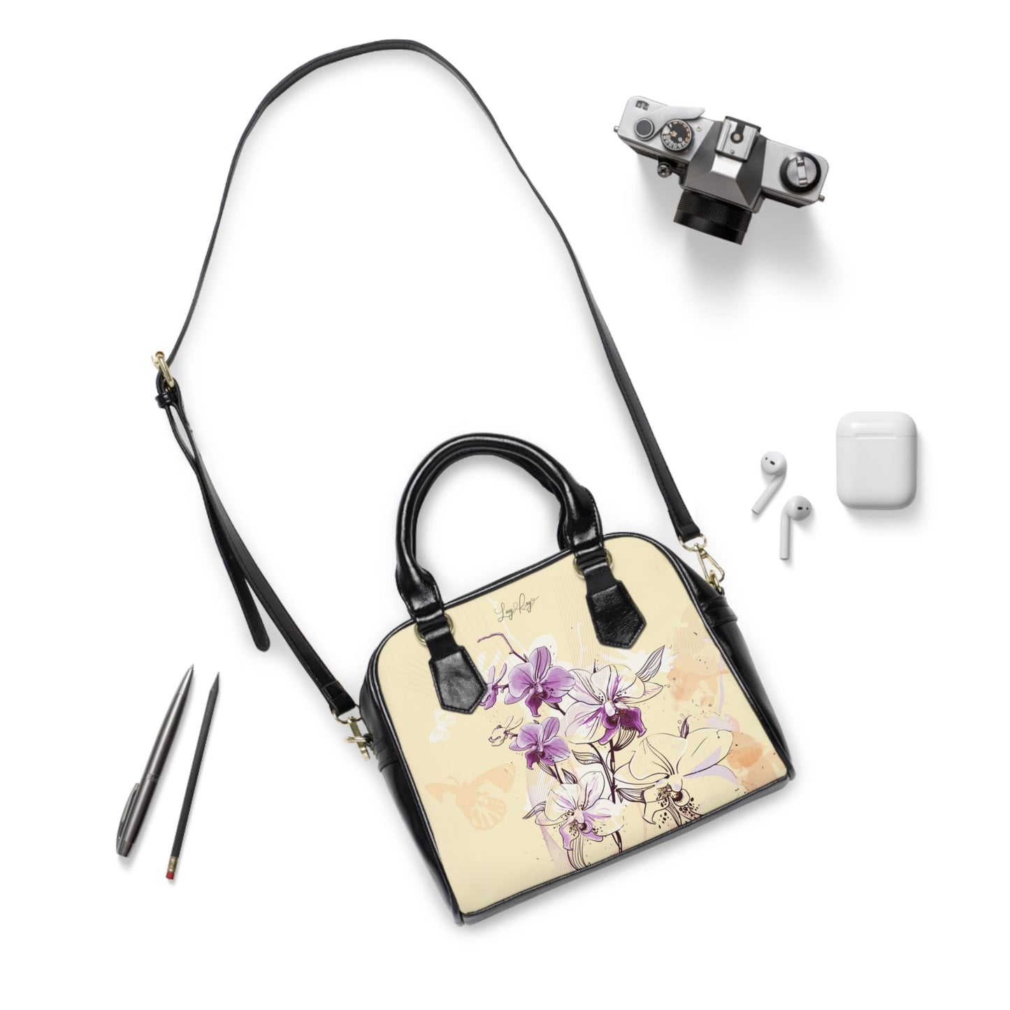 Shoulder Handbag - Orchid - 9.45’’ x 8.27’’ / Black - Bags