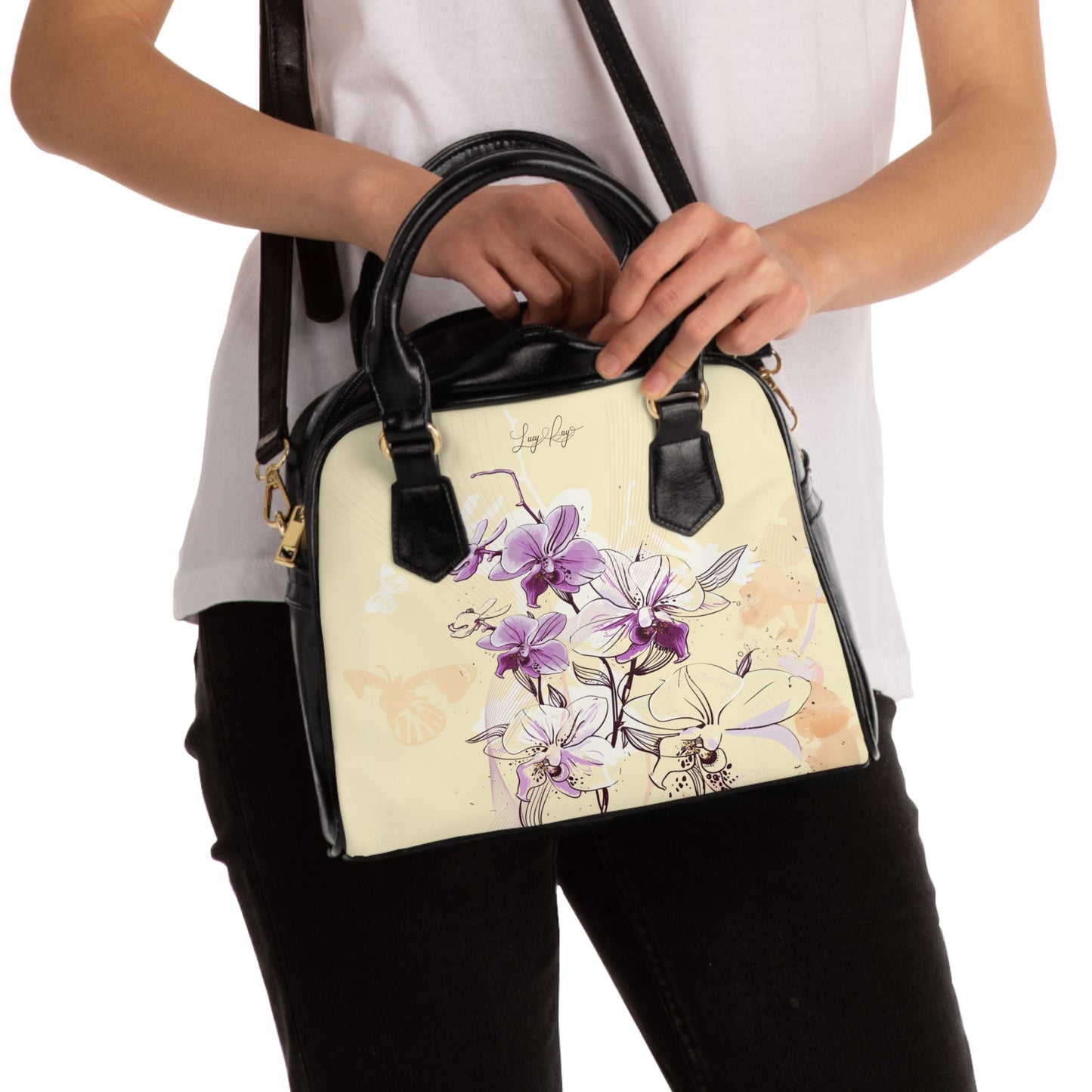 Shoulder Handbag - Orchid - 9.45’’ x 8.27’’ / Black - Bags