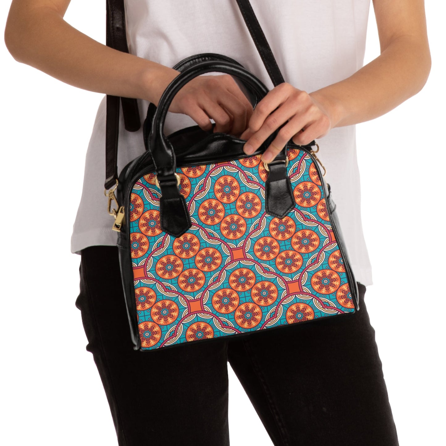 Shoulder Handbag - Oriental - 9.45’’ x 8.27’’ / Black - Bags