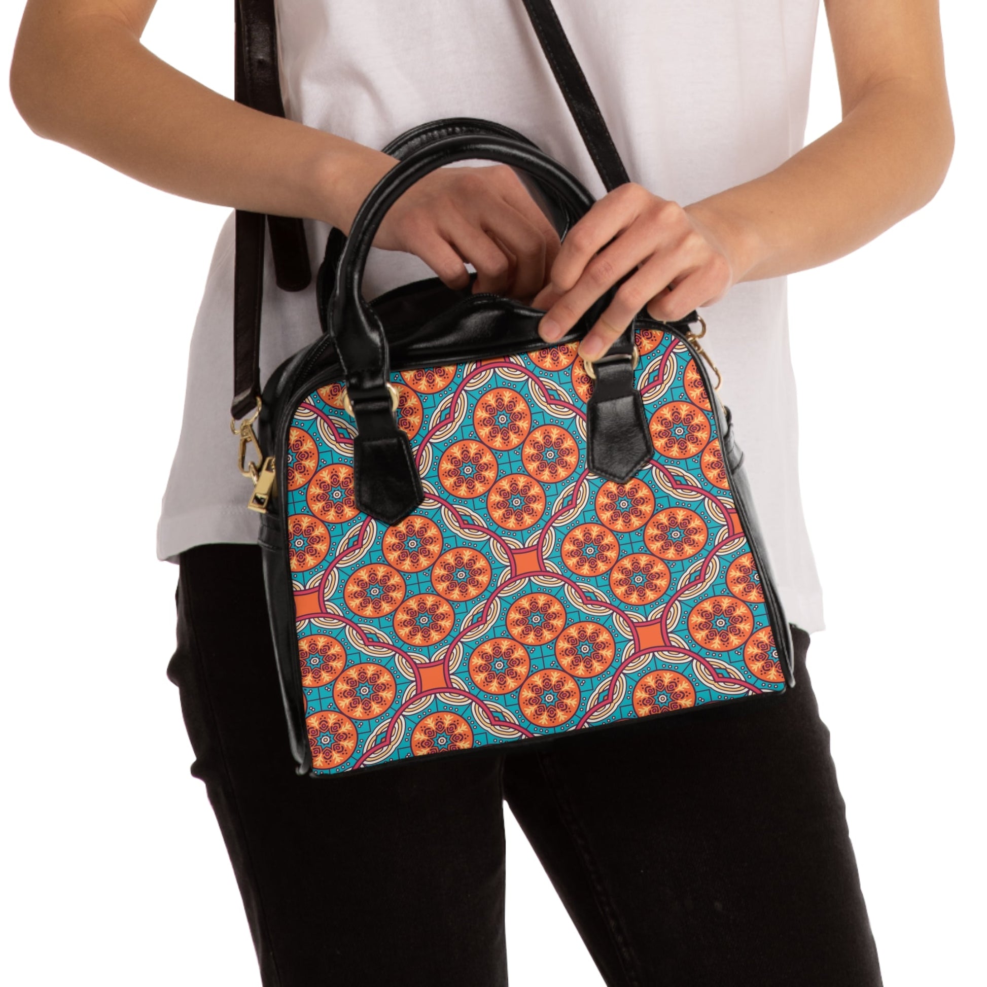 Shoulder Handbag - Oriental - 9.45’’ x 8.27’’ / Black - Bags