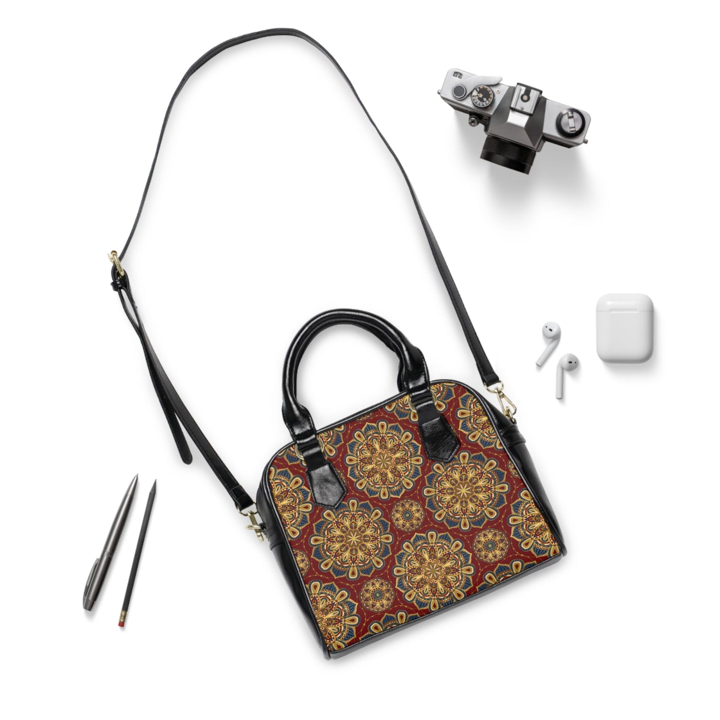 Shoulder Handbag - Oriental - 9.45’’ x 8.27’’ / Black - Bags