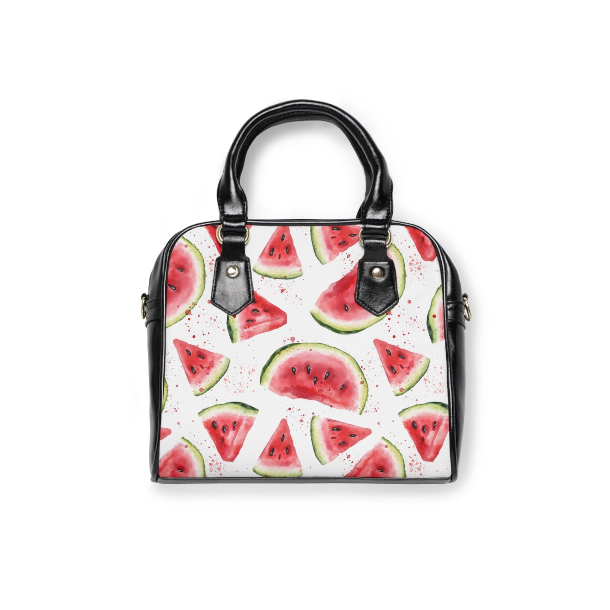 Shoulder Handbag- Sweet Melon - 9.45’’ x 8.27’’ / Black - Bags