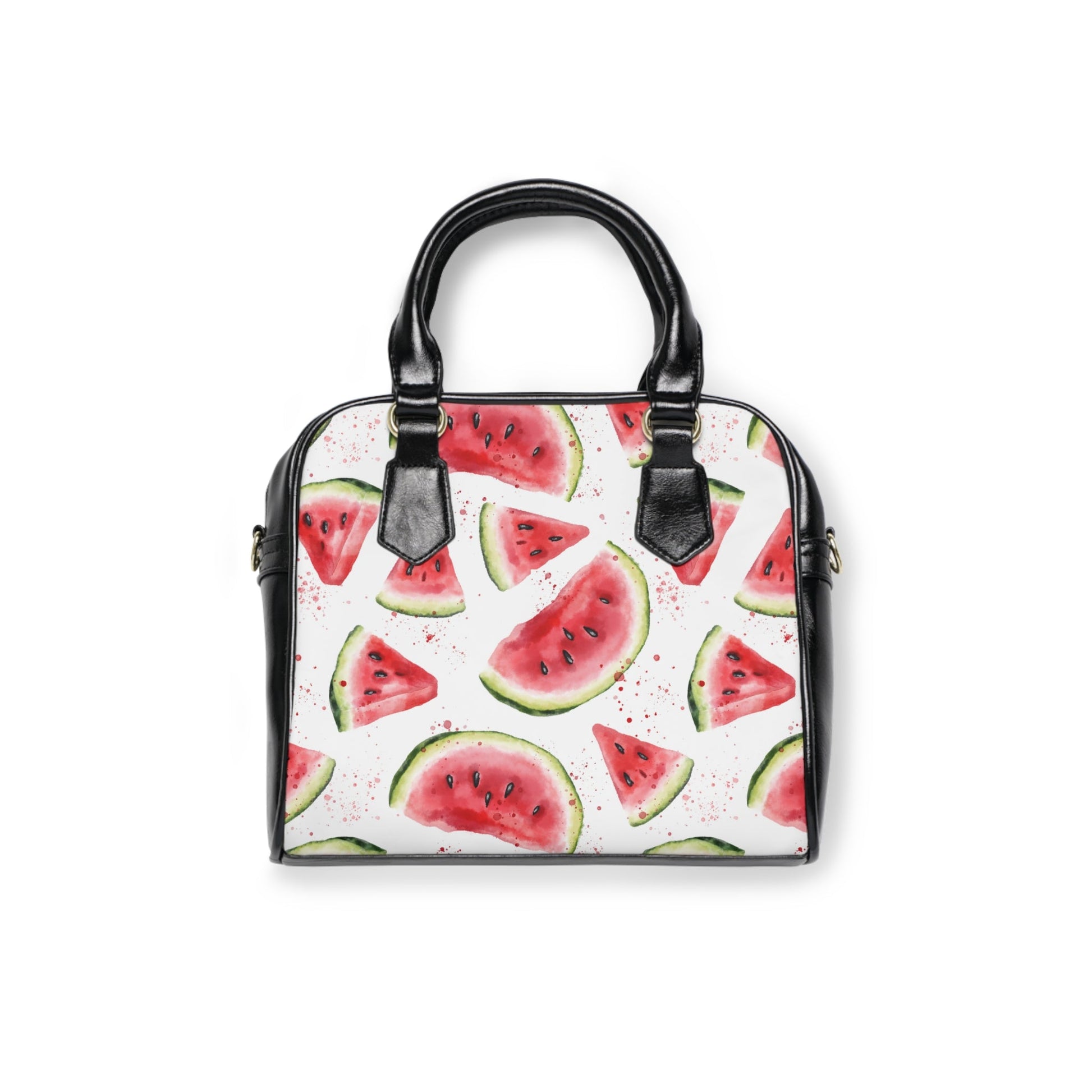Shoulder Handbag- Sweet Melon - 9.45’’ x 8.27’’ / Black - Bags
