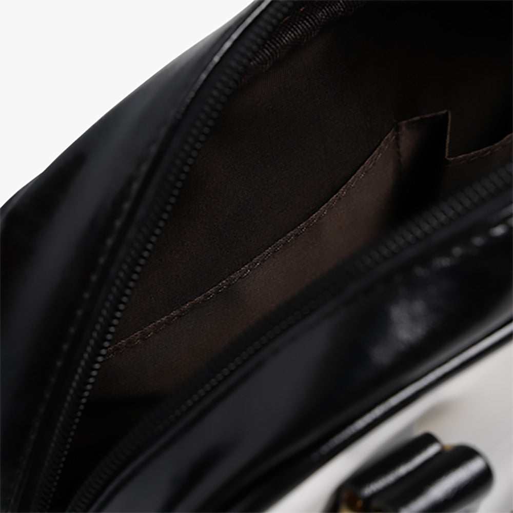 Shoulder Handbag- Sweet Melon - 9.45’’ x 8.27’’ / Black - Bags