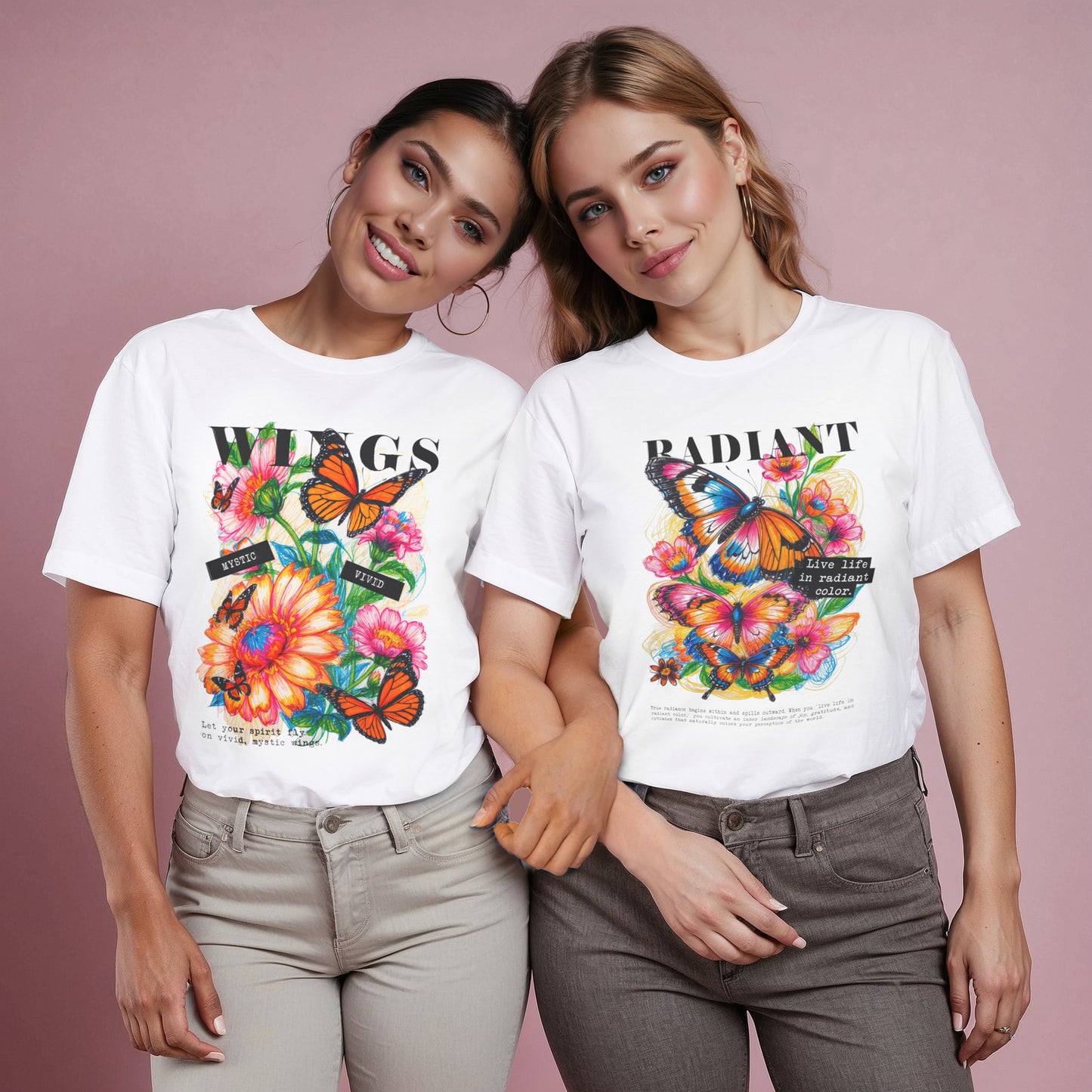 Unisex T-shirt - Butterflies Wings Shirt,
