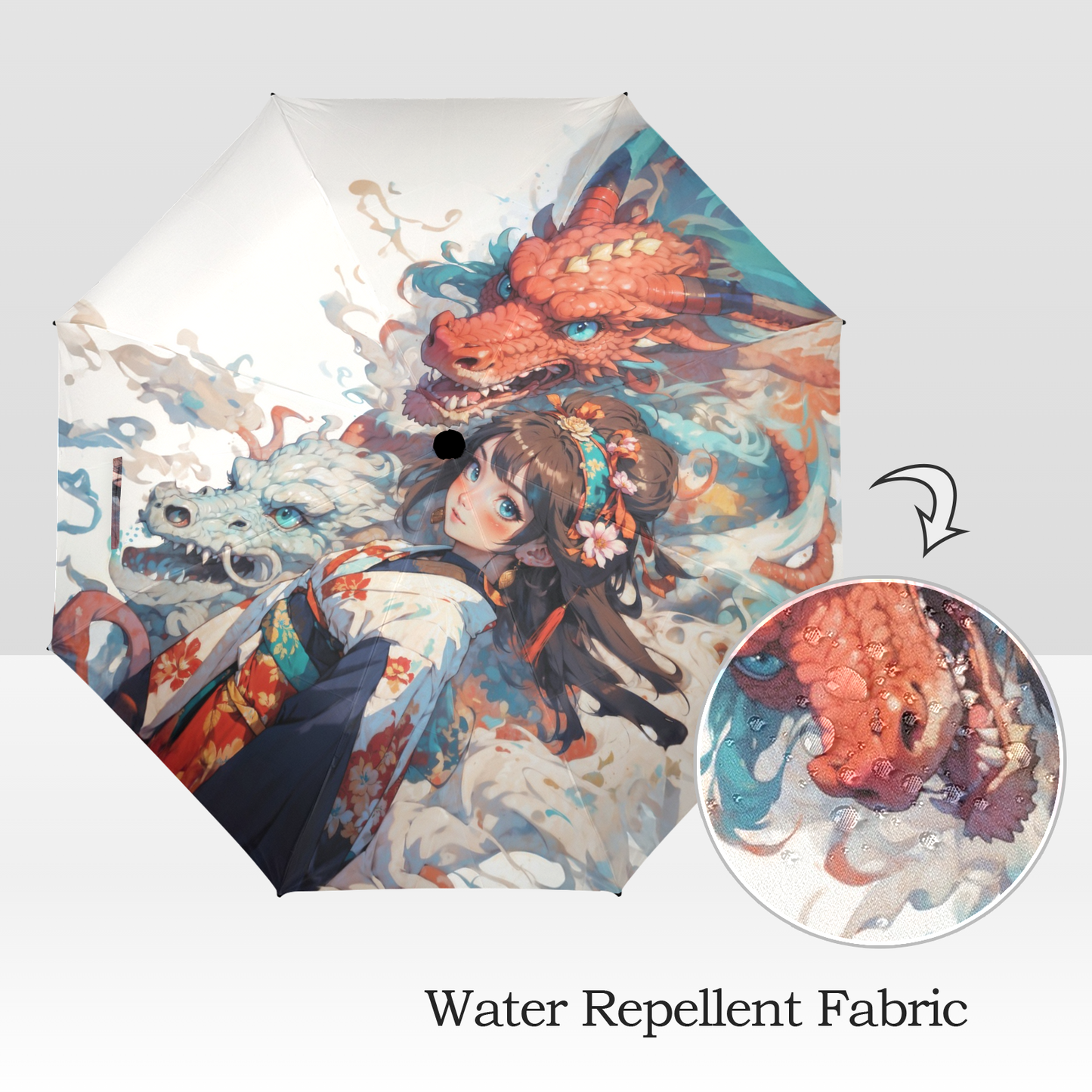 Umbrella- Semi-Automatic Foldable Anime Fantasy Illustration - One size - Accessories