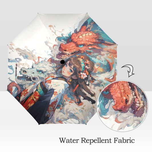 Umbrella- Semi-Automatic Foldable Anime Fantasy Illustration - One size - Accessories