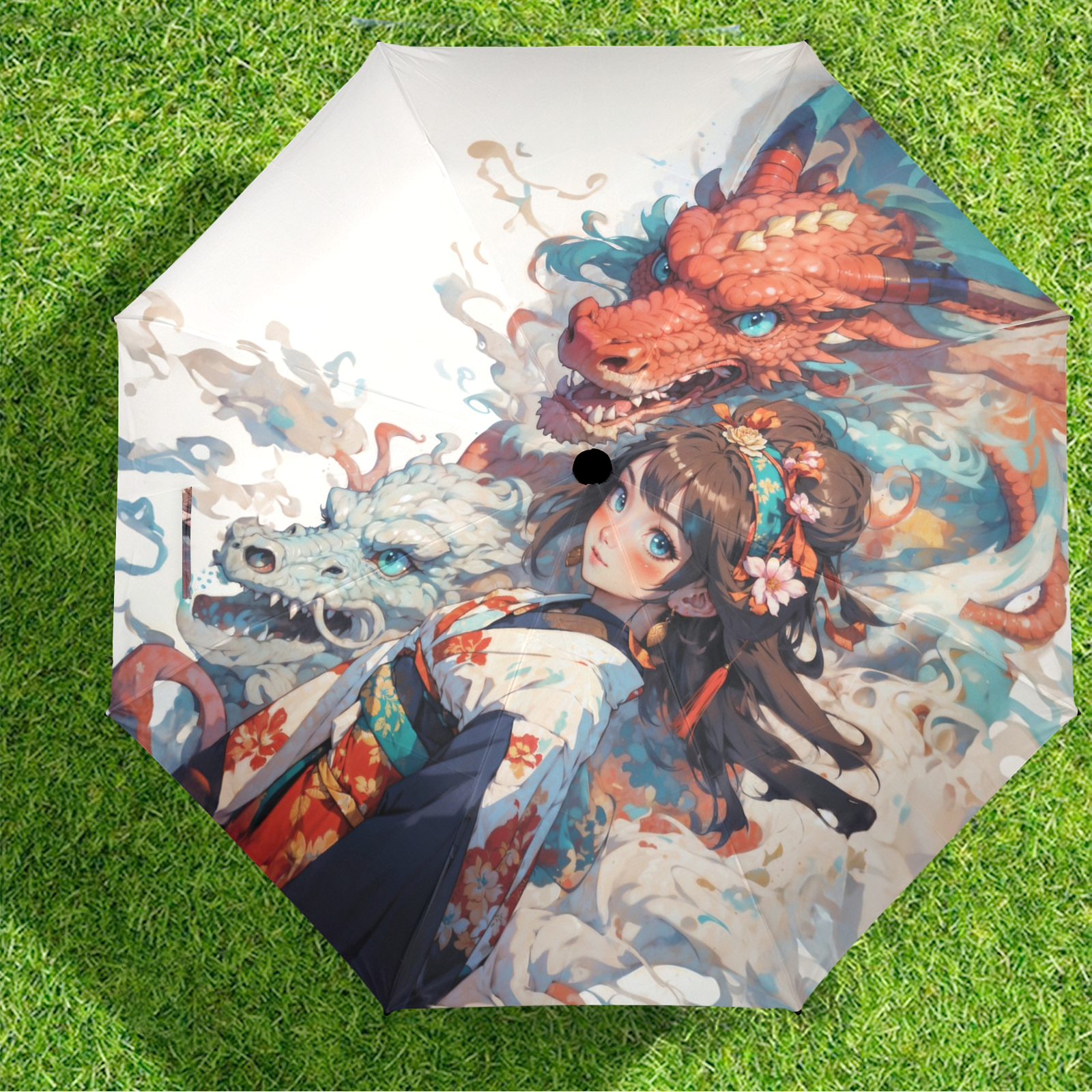 Umbrella- Semi-Automatic Foldable Anime Fantasy Illustration - One size - Accessories