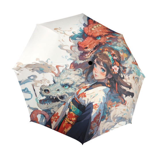 Umbrella- Semi-Automatic Foldable Anime Fantasy Illustration - One size - Accessories