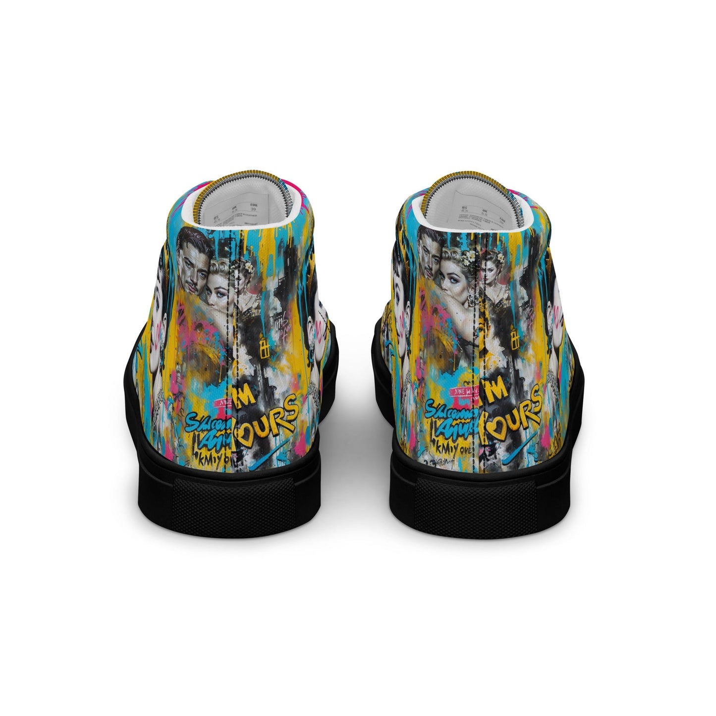 Unisex high top canvas shoes- Audrey Hepburn - Shoes