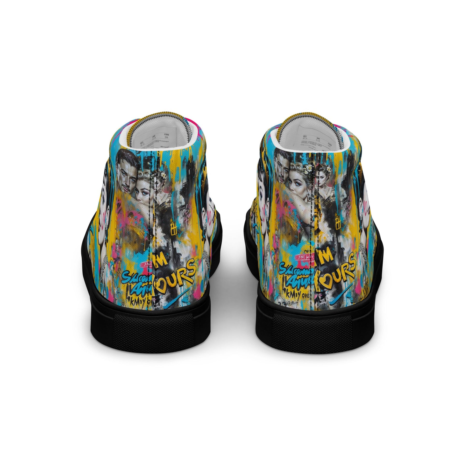 Unisex high top canvas shoes- Audrey Hepburn - Shoes