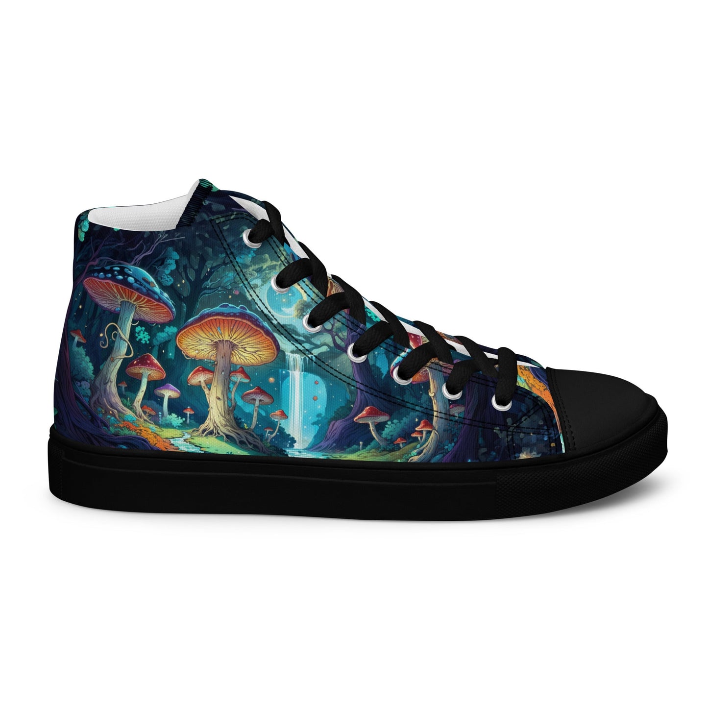 Unisex high top canvas shoes - Black / 5 - Shoes