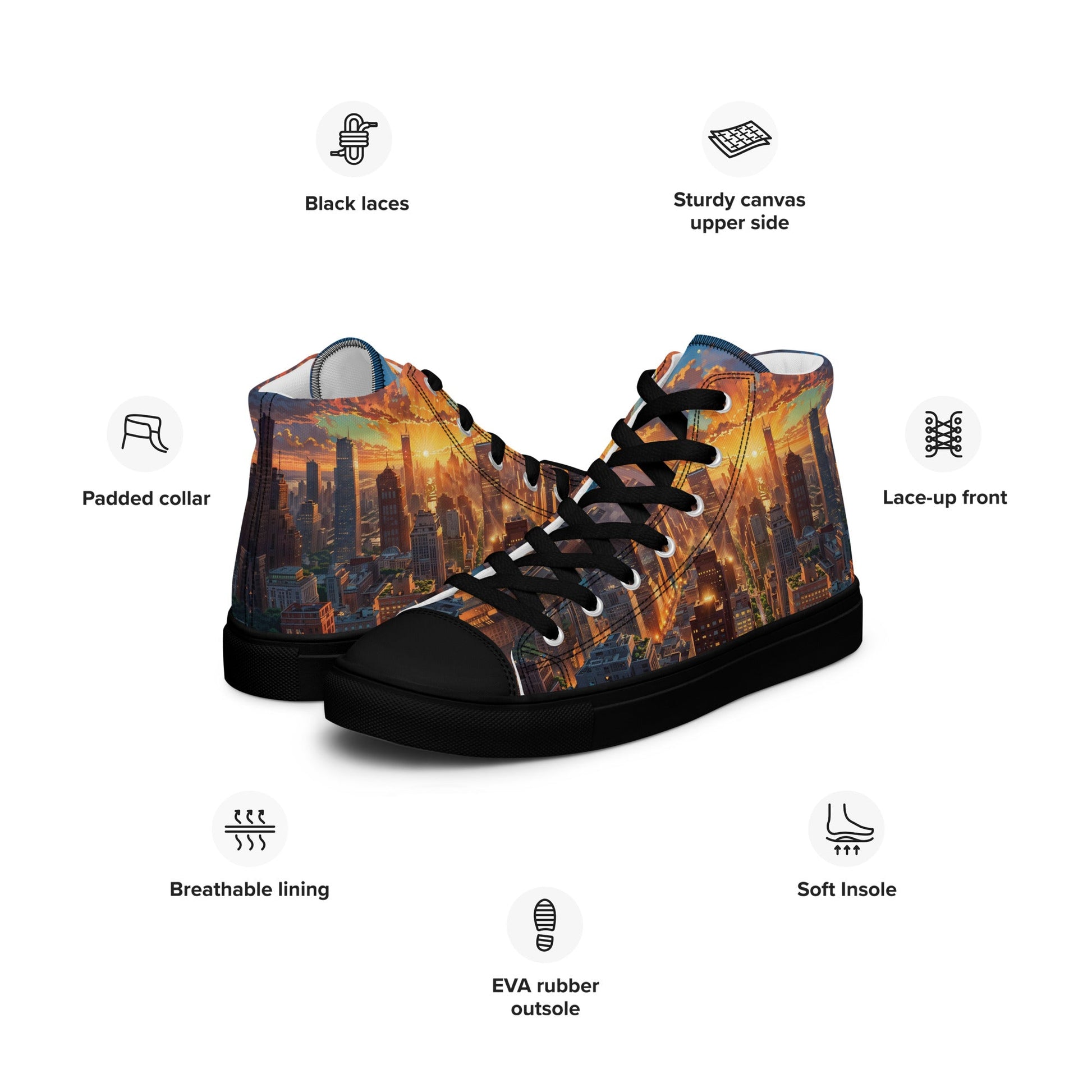 Unisex high top canvas shoes- City - Shoes