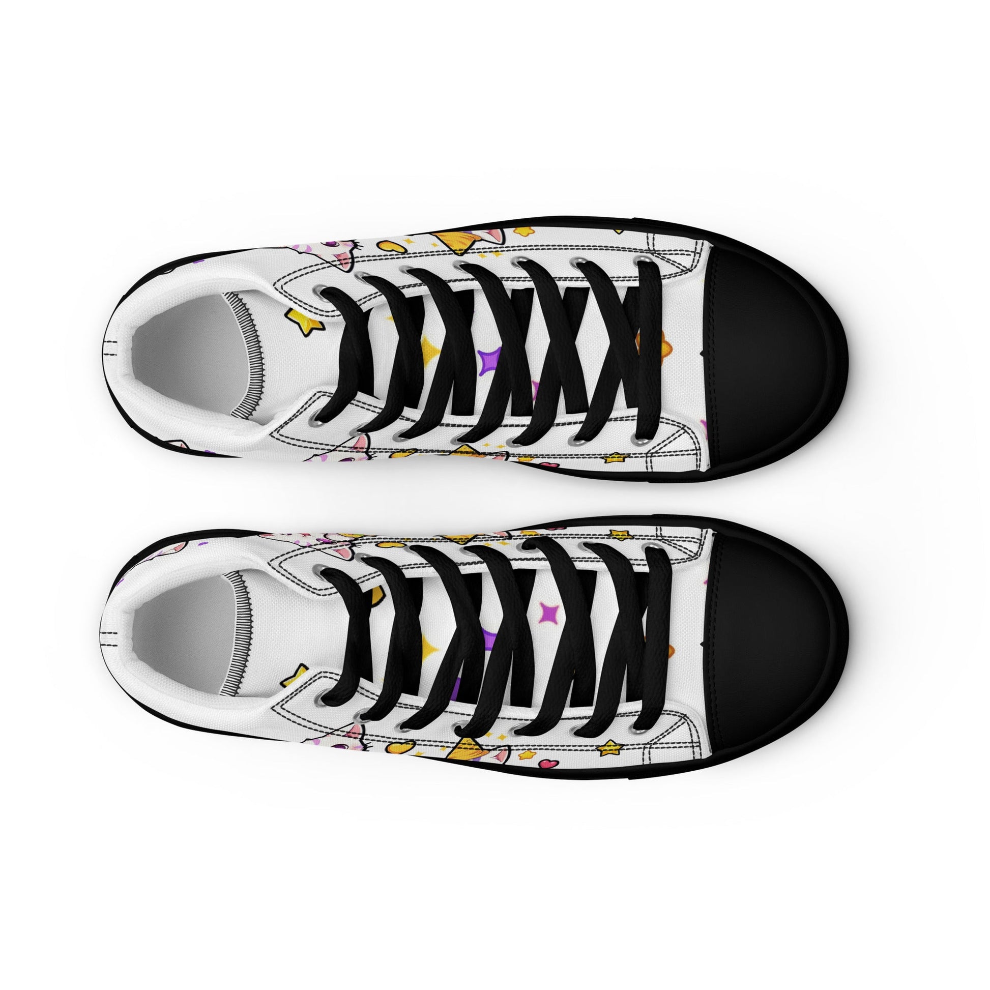 Unisex High top canvas shoes - Cute Cats - Shoes