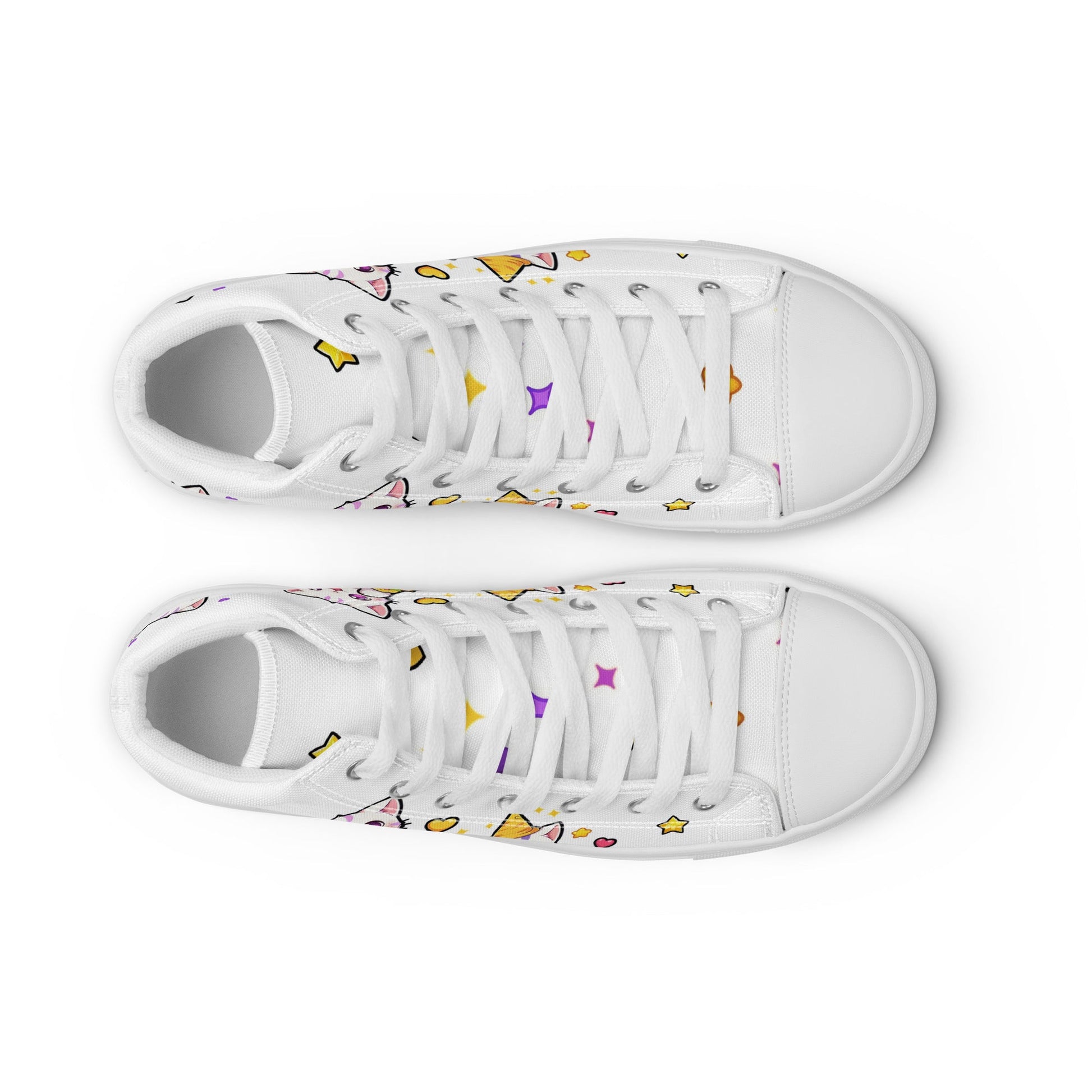 Unisex High top canvas shoes - Cute Cats - Shoes