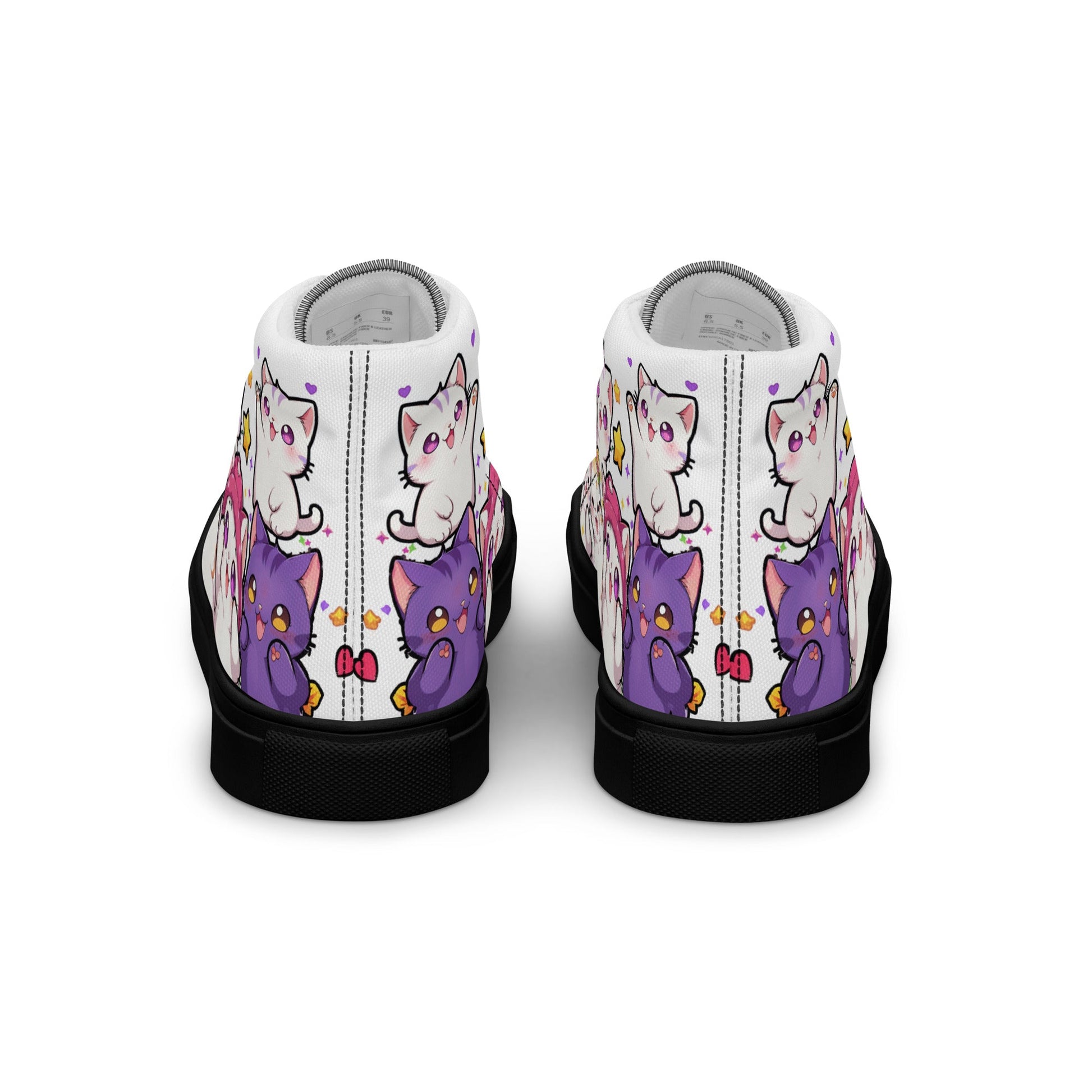 Unisex High top canvas shoes - Cute Cats - Shoes