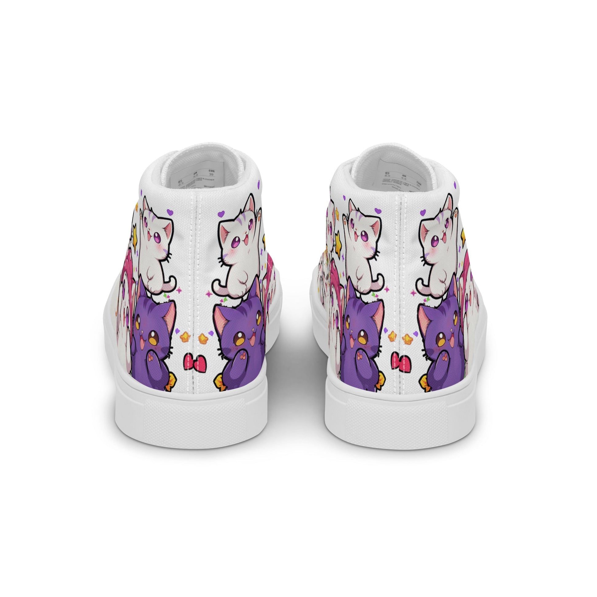 Unisex High top canvas shoes - Cute Cats - Shoes