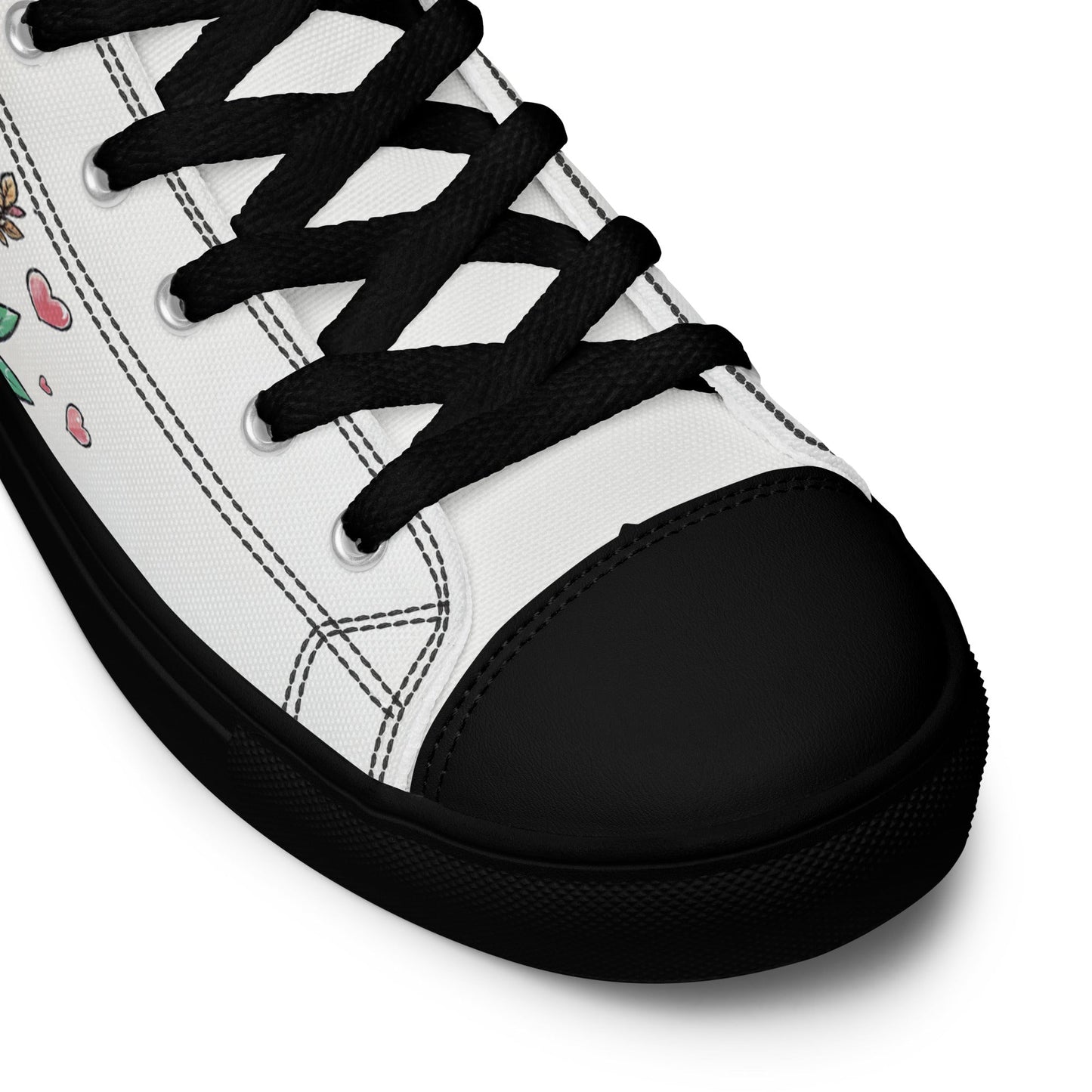 Unisex high top canvas shoes - Cute Pandas - Shoes