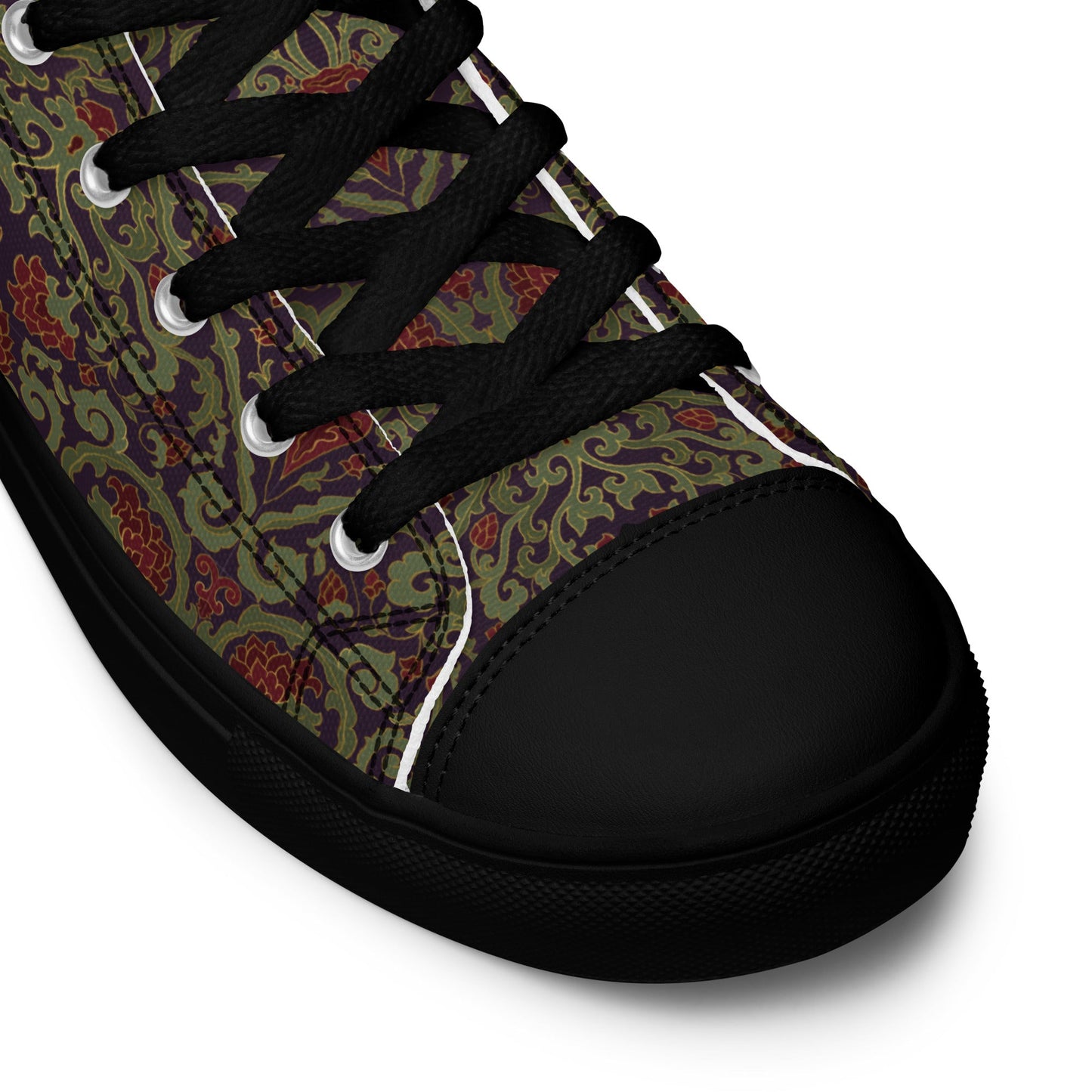 Unisex high top canvas shoes - Dark Ornament - Shoes