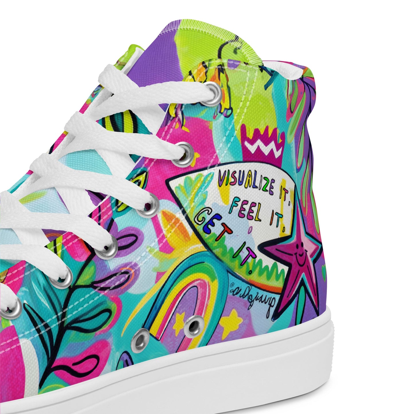 Unisex high top canvas shoes- Feel it - Shoes