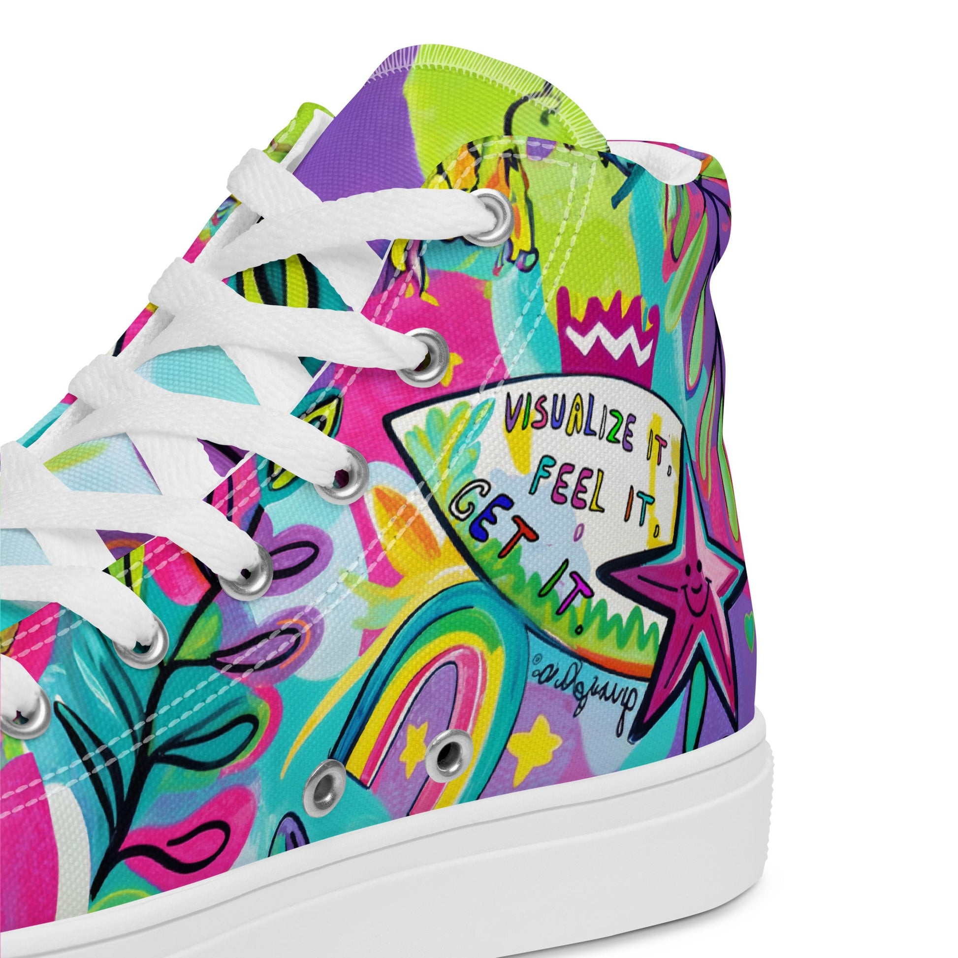 Unisex high top canvas shoes- Feel it - Shoes