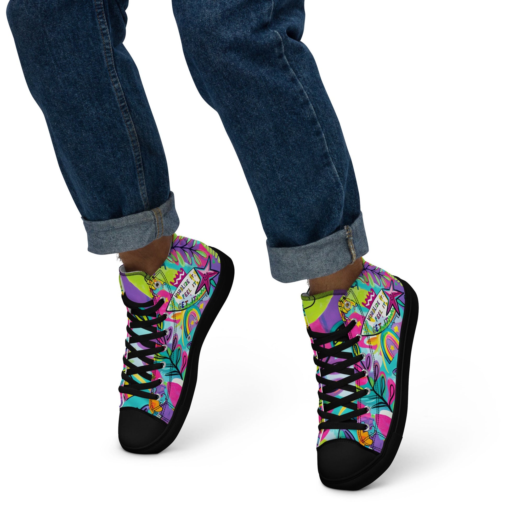 Unisex high top canvas shoes- Feel it - Shoes