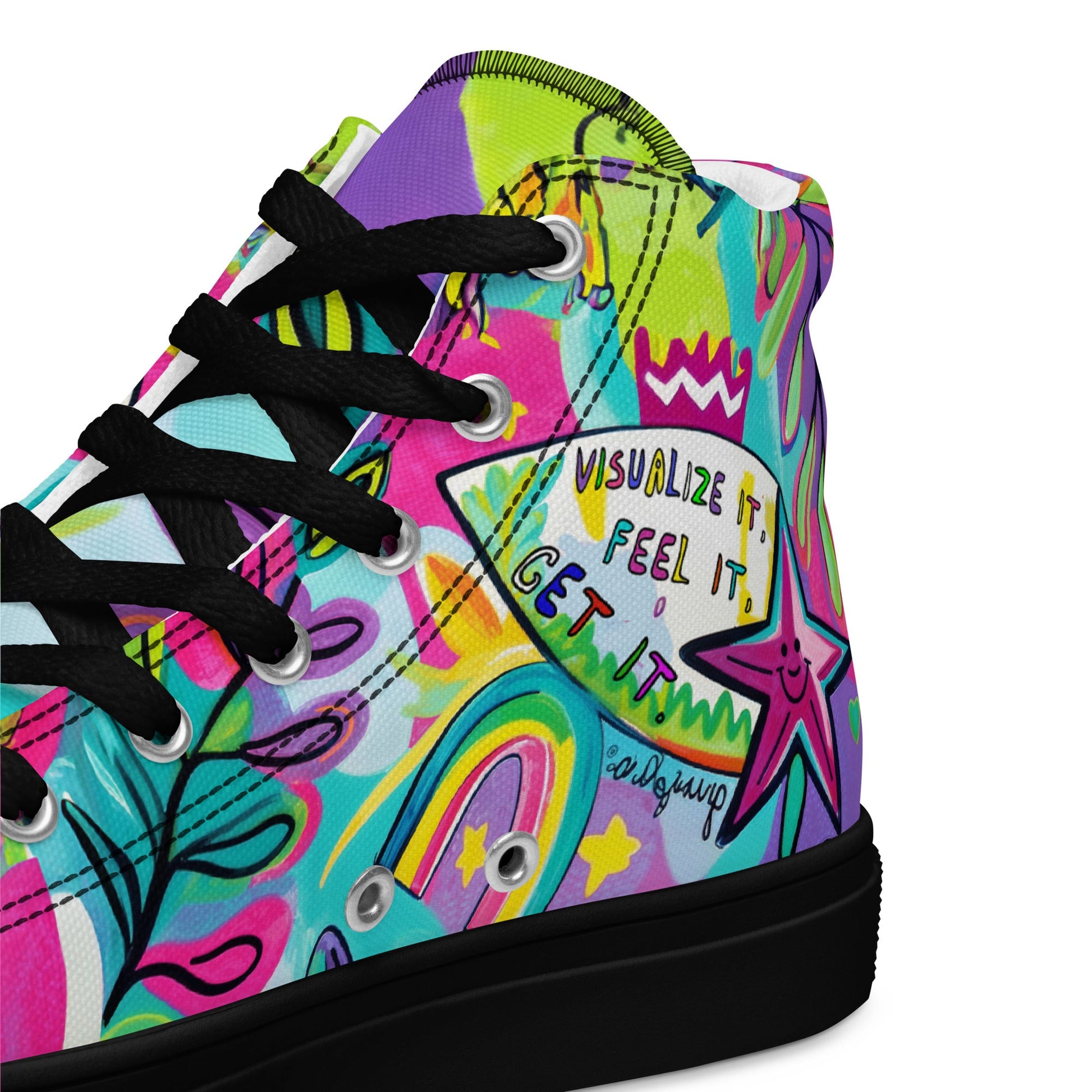 Unisex high top canvas shoes- Feel it - Shoes