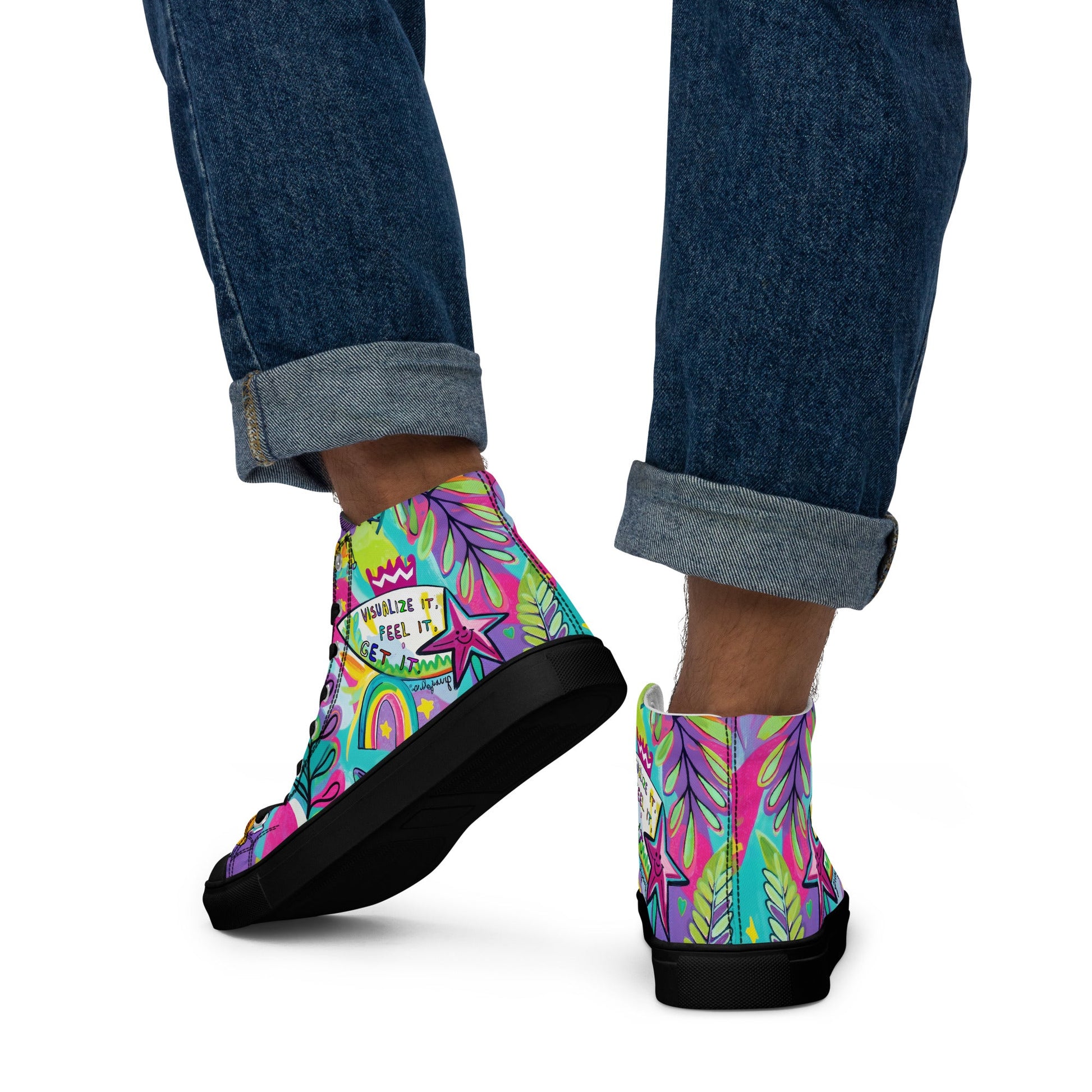 Unisex high top canvas shoes- Feel it - Shoes