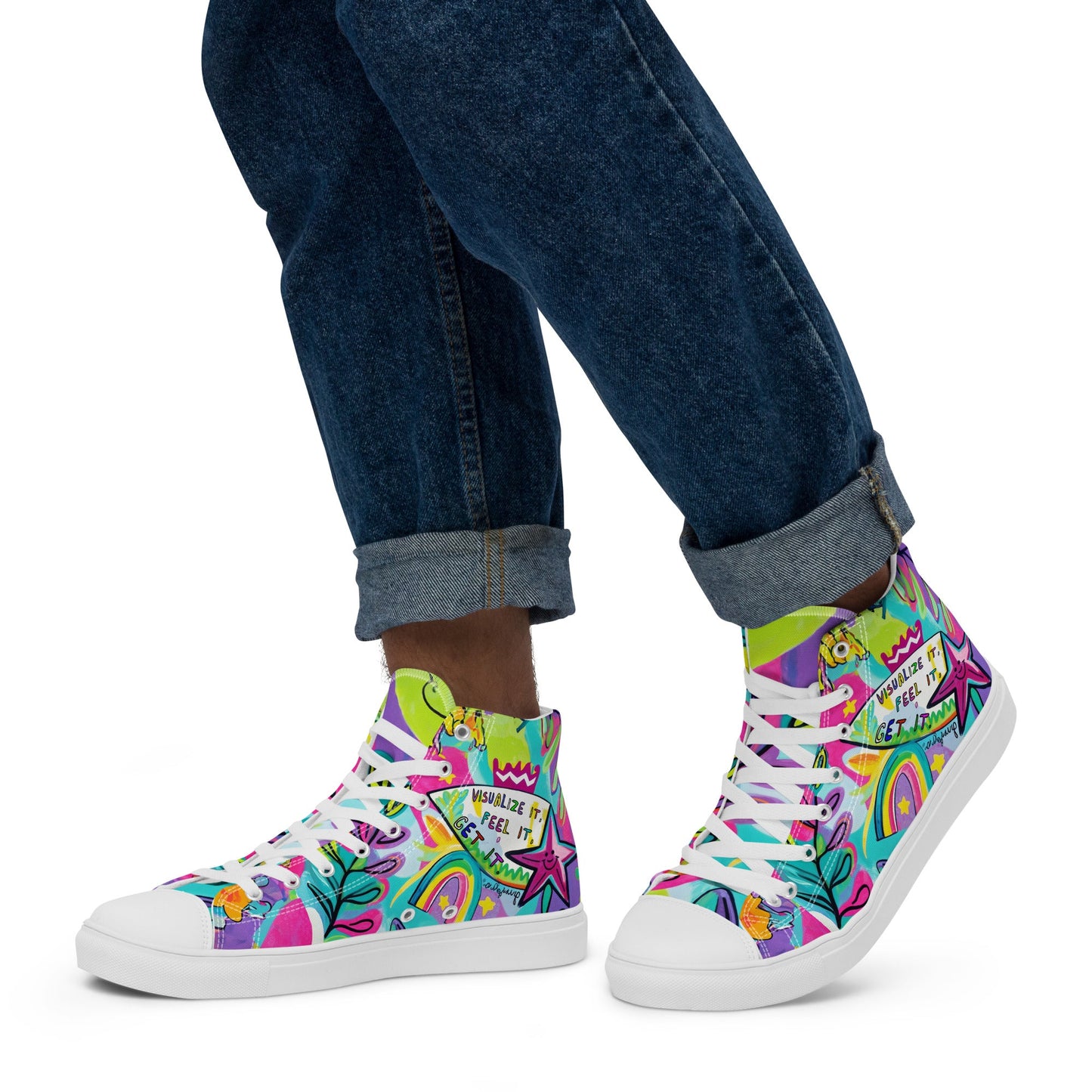Unisex high top canvas shoes- Feel it - Shoes
