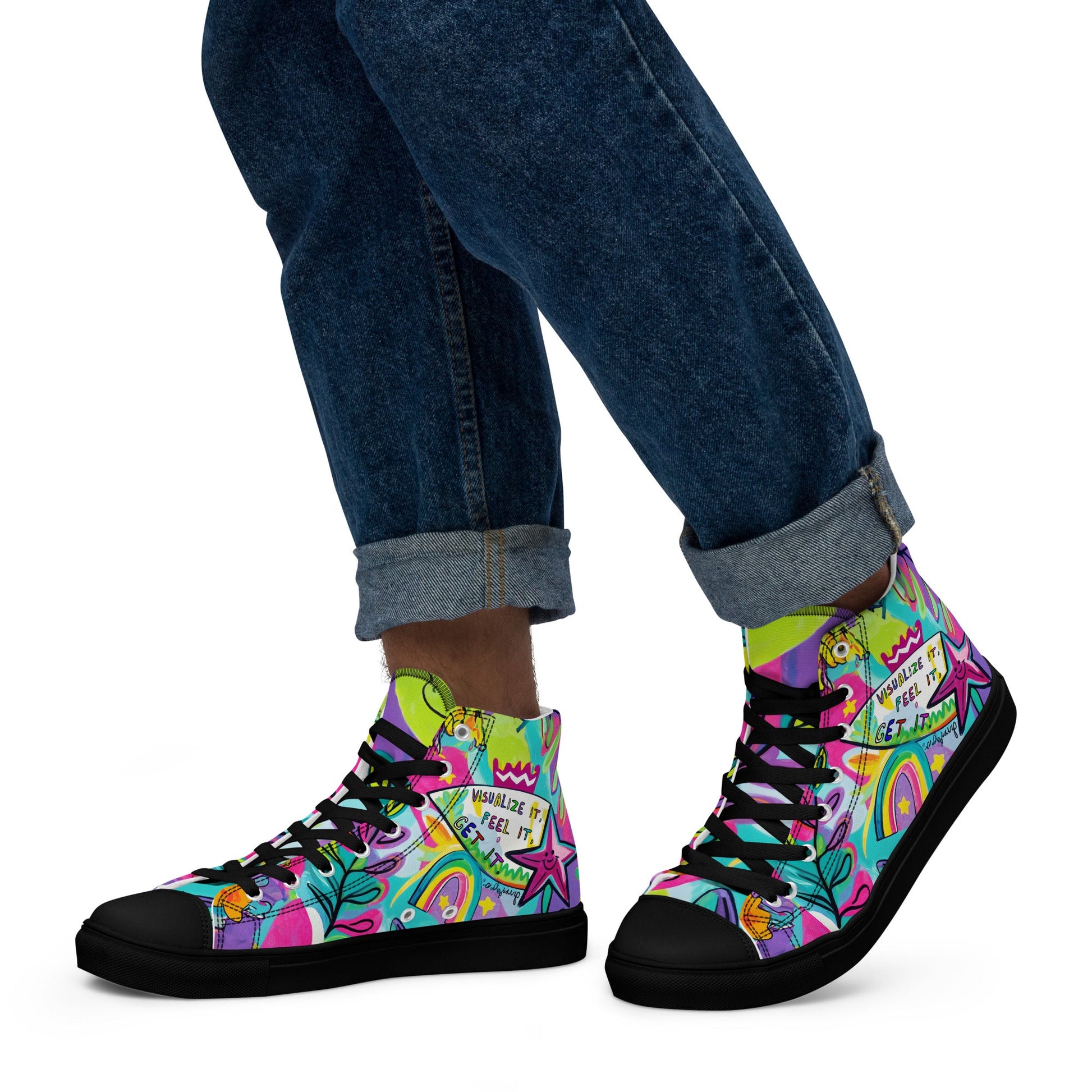 Unisex high top canvas shoes- Feel it - Shoes