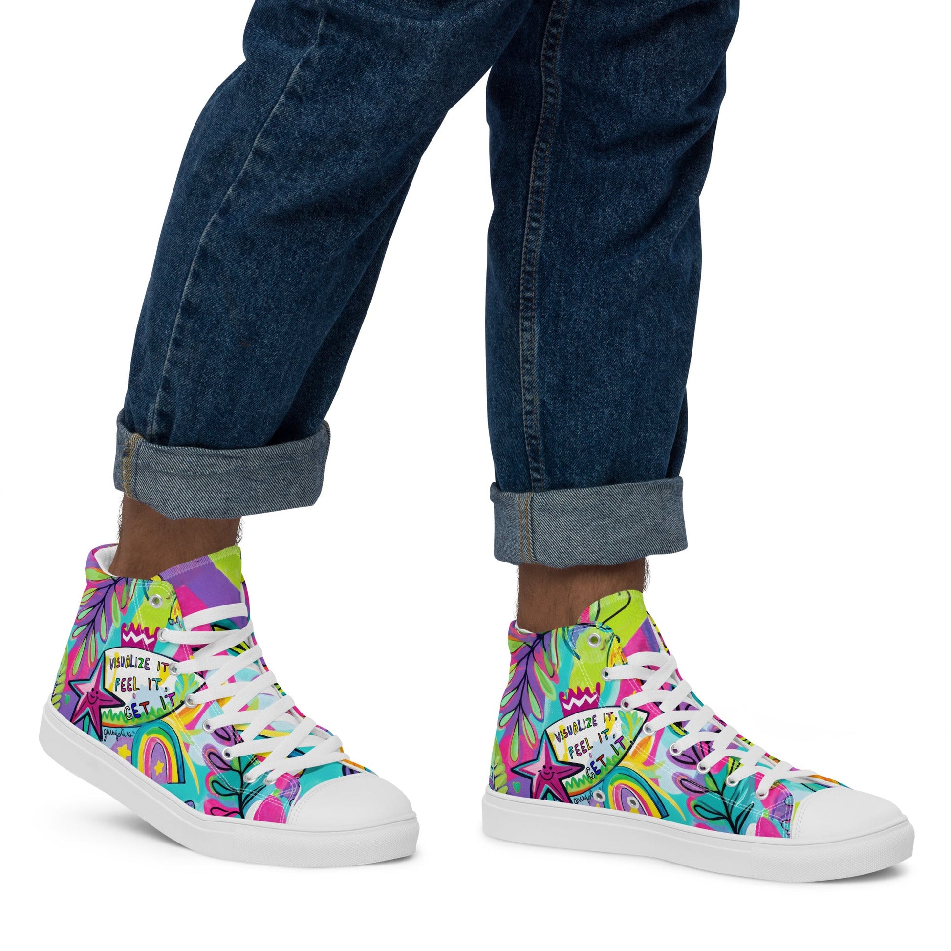 Unisex high top canvas shoes- Feel it - Shoes