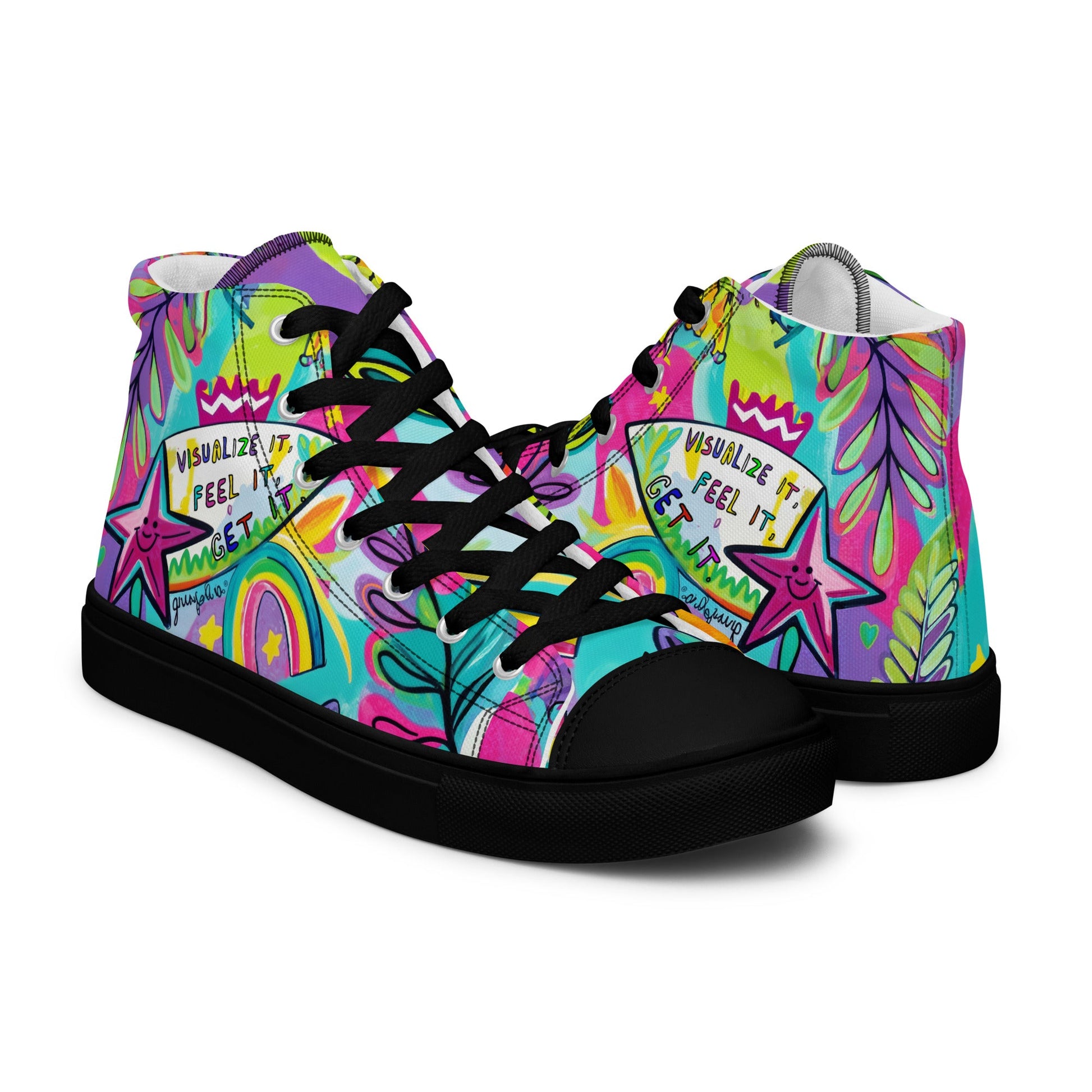 Unisex high top canvas shoes- Feel it - Shoes