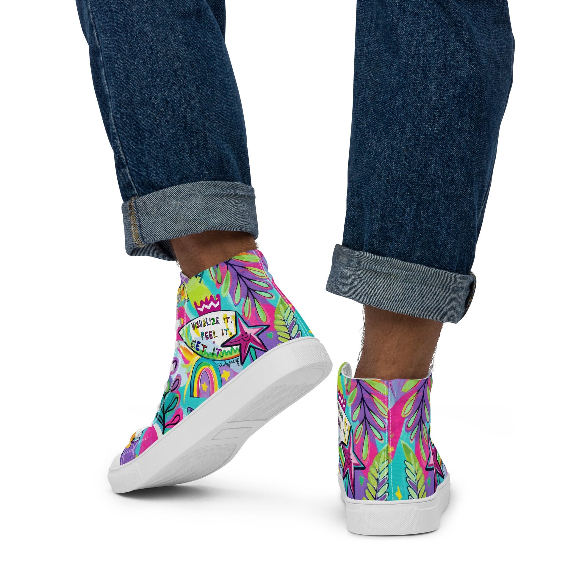 Unisex high top canvas shoes- Feel it - Shoes