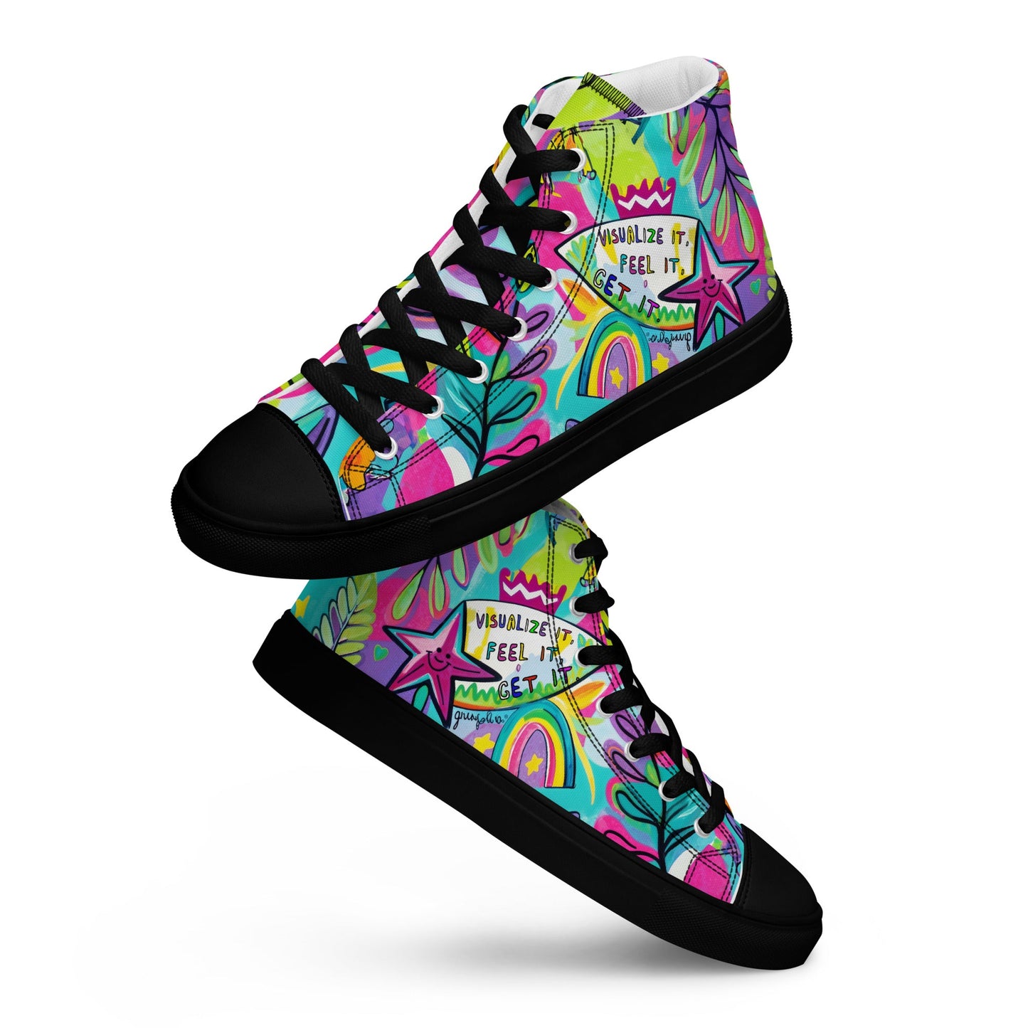 Unisex high top canvas shoes- Feel it - Shoes