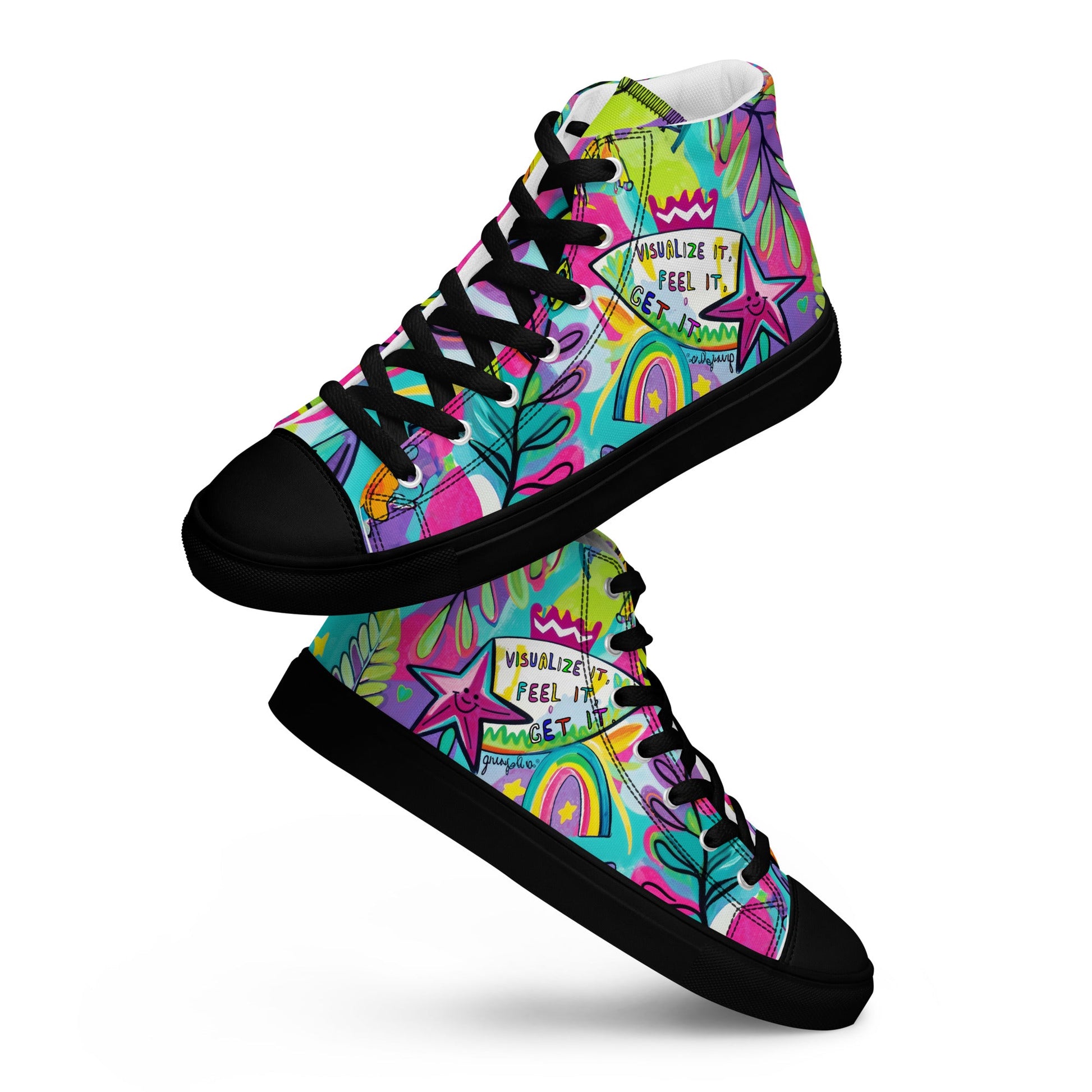 Unisex high top canvas shoes- Feel it - Shoes