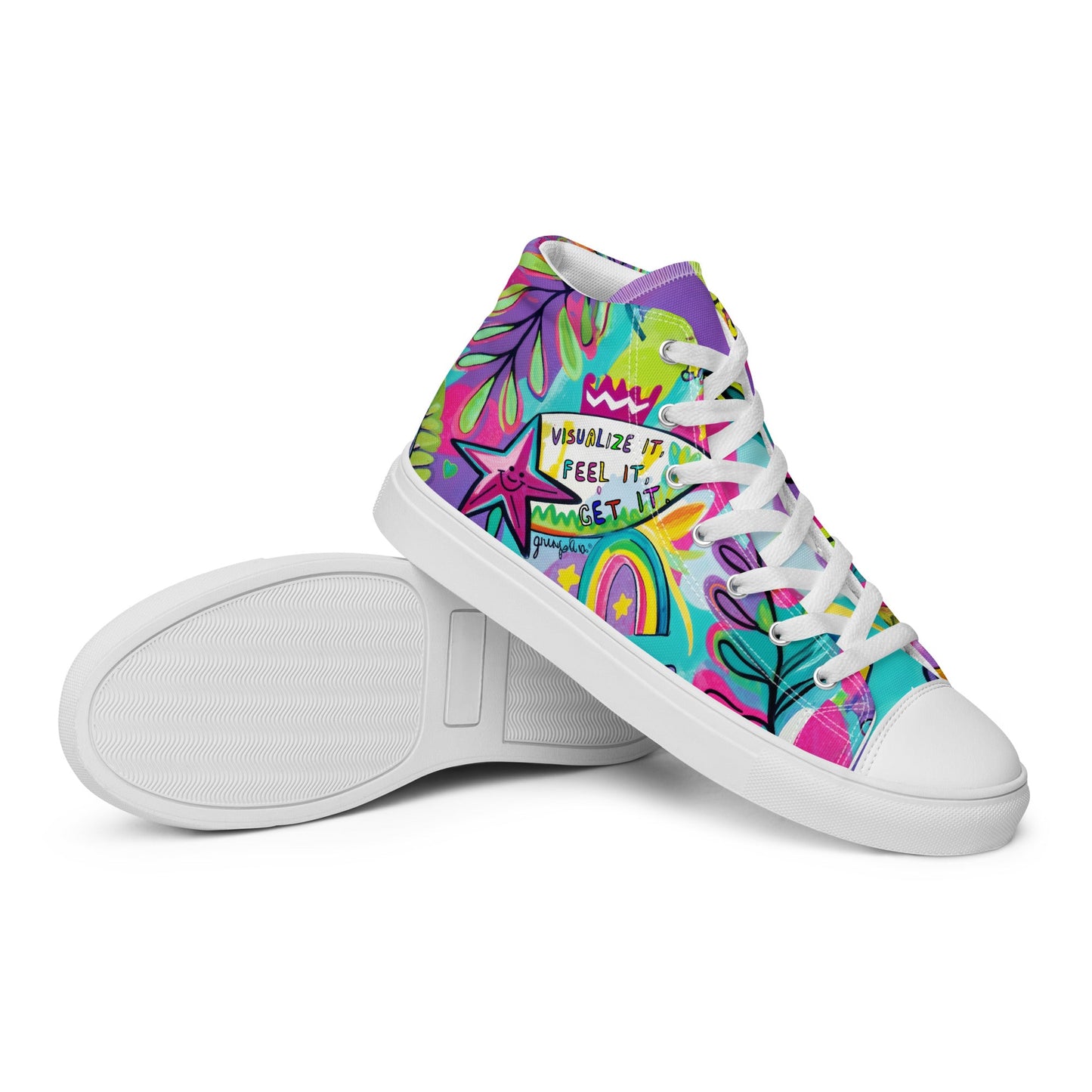 Unisex high top canvas shoes- Feel it - Shoes