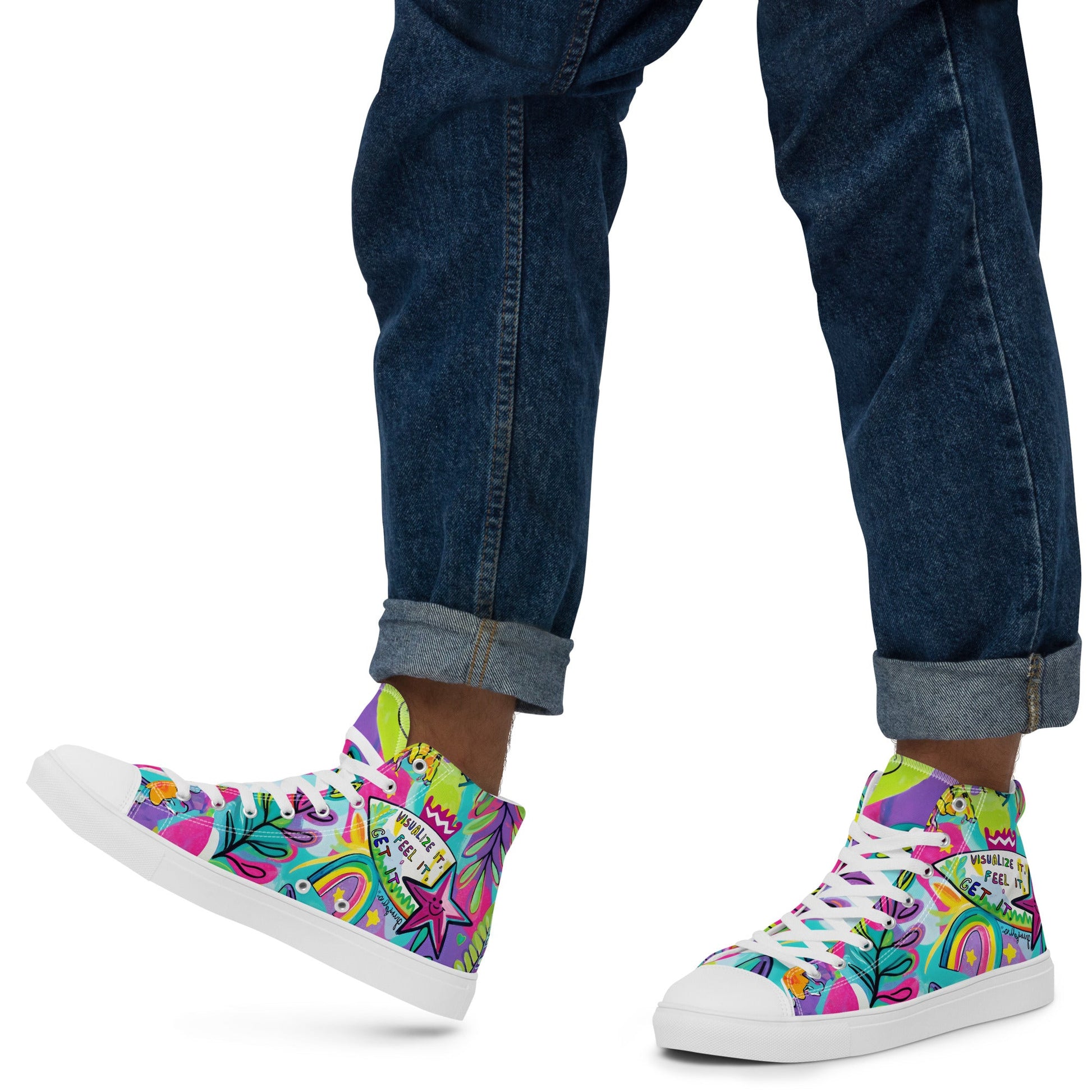 Unisex high top canvas shoes- Feel it - Shoes