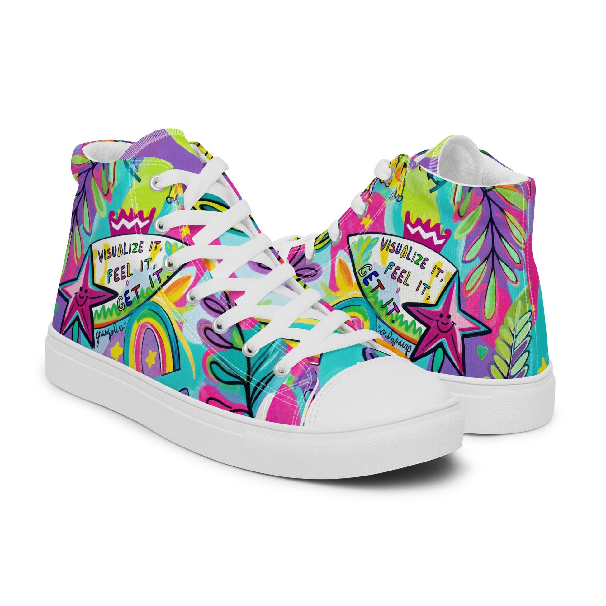 Unisex high top canvas shoes- Feel it - Shoes