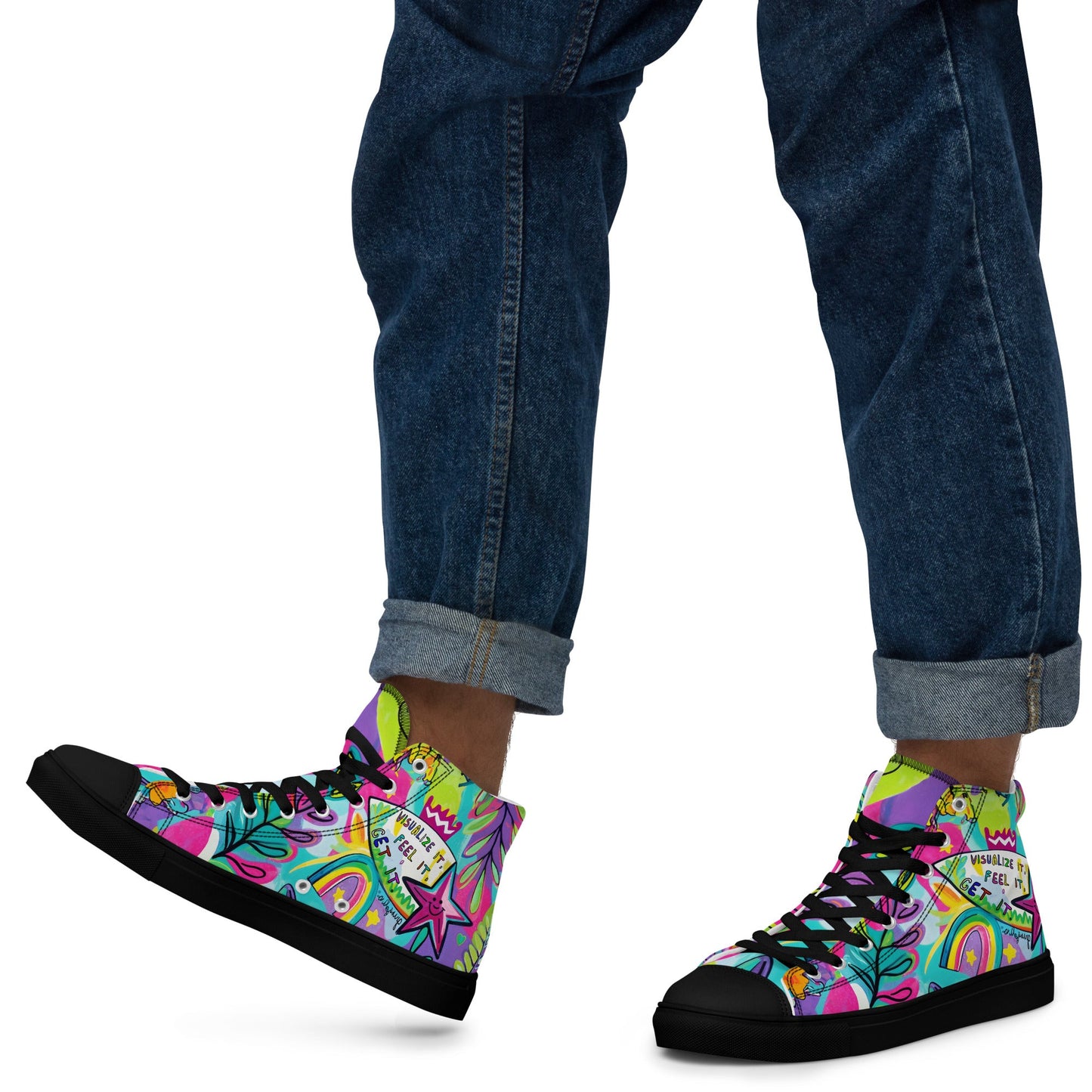 Unisex high top canvas shoes- Feel it - Shoes