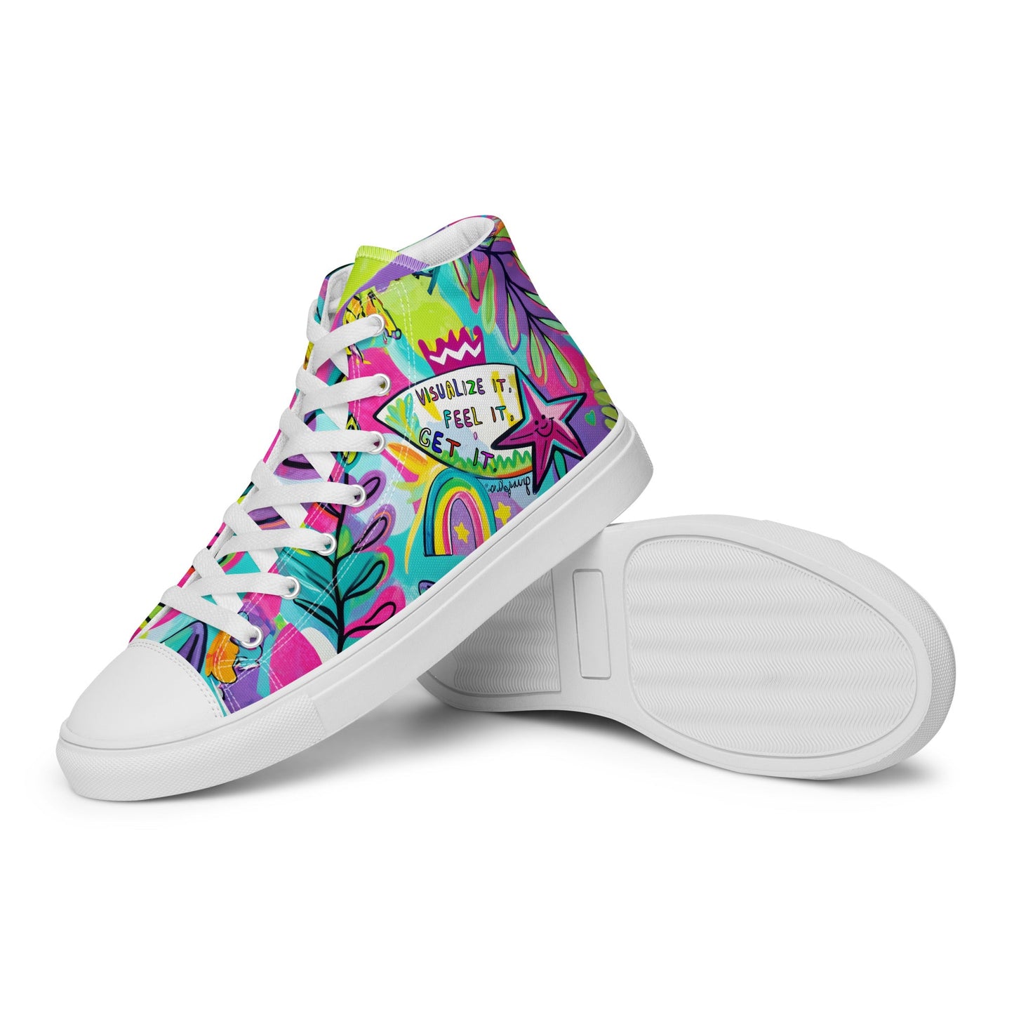 Unisex high top canvas shoes- Feel it - Shoes