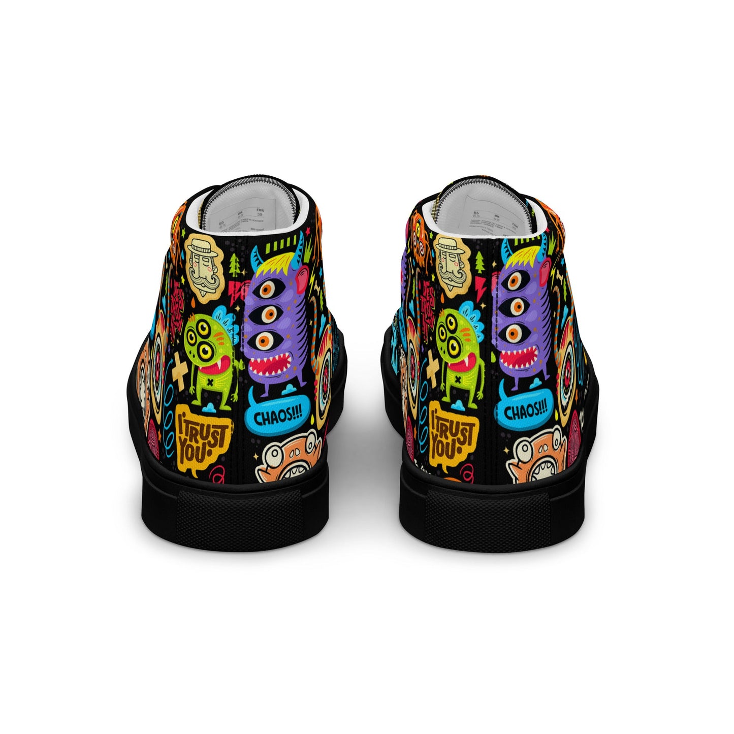 Unisex high top canvas shoes - Little monsters - Shoes
