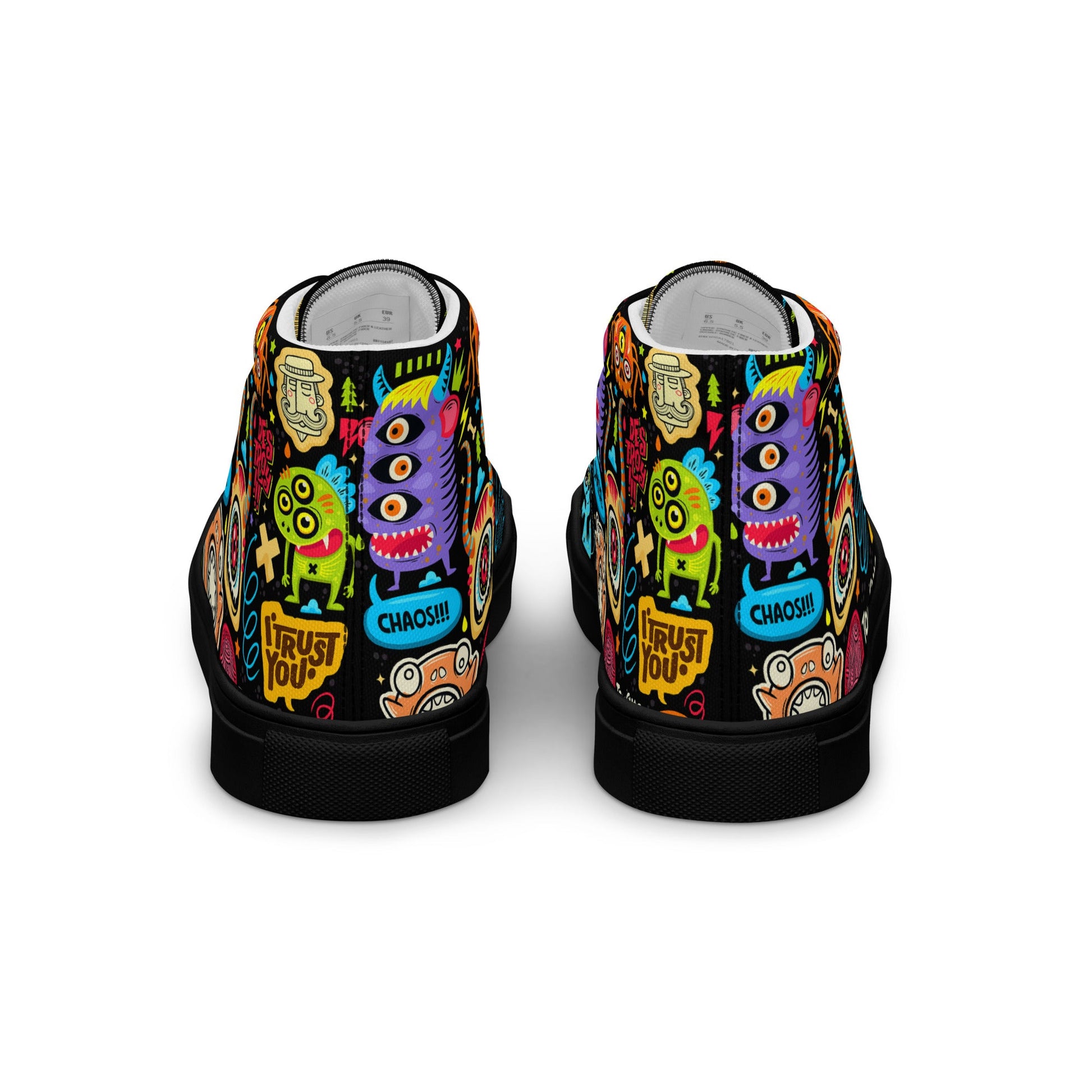 Unisex high top canvas shoes - Little monsters - Shoes