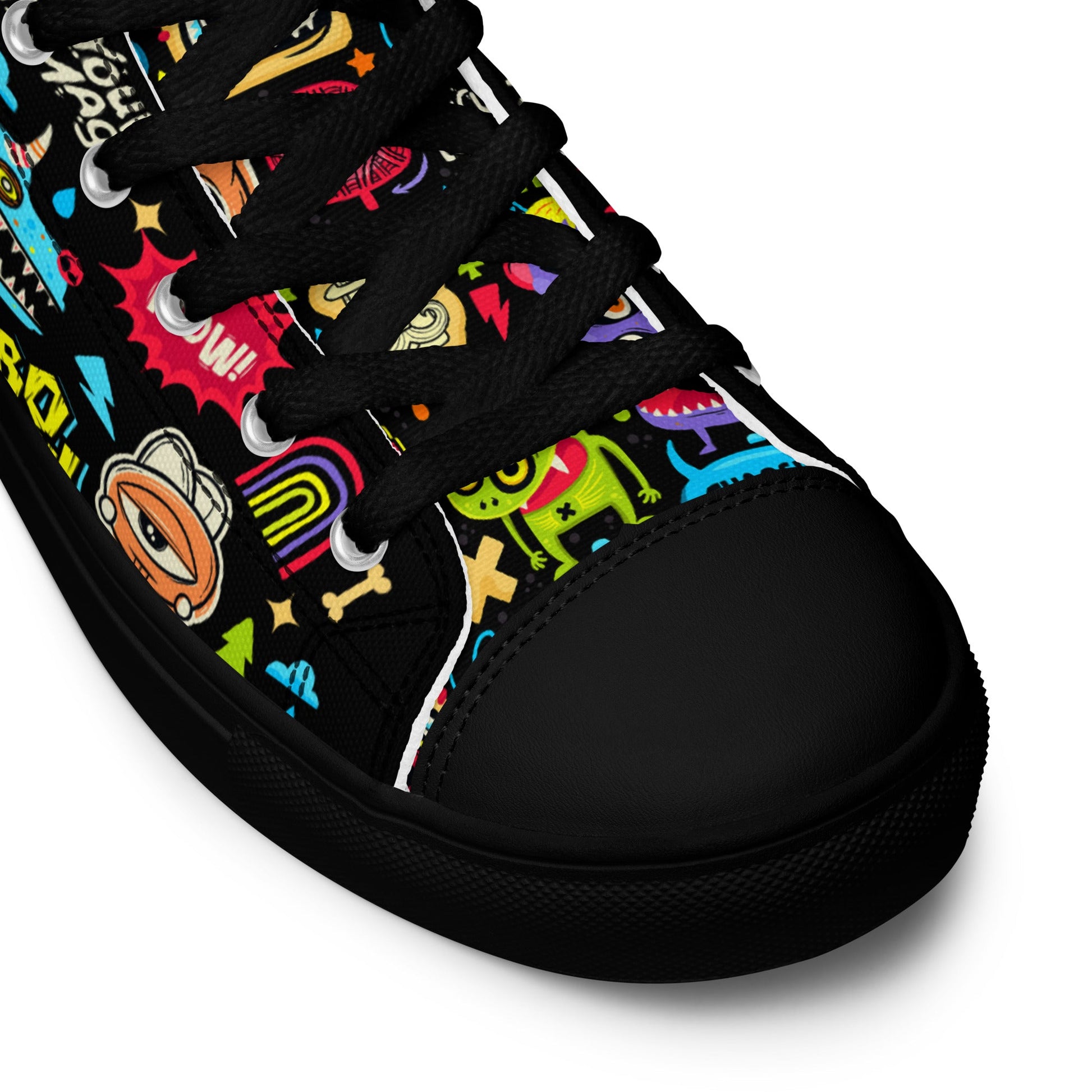 Unisex high top canvas shoes - Little monsters - Shoes